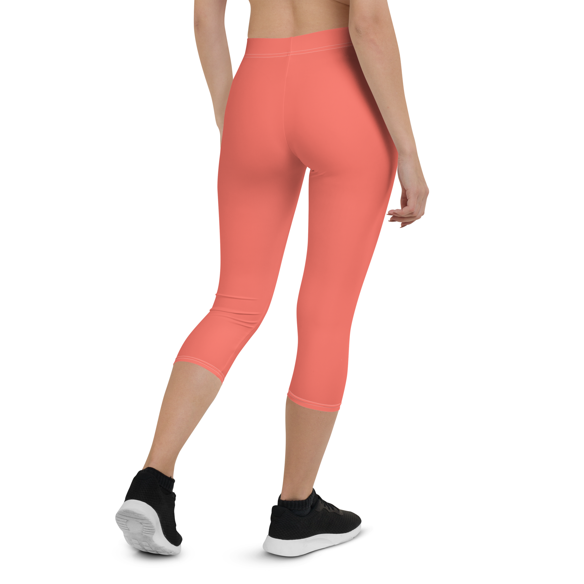 Capri Leggings - Coral Red