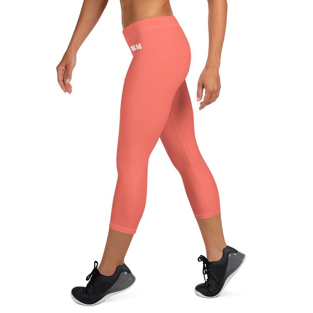 Capri Leggings - Coral Red