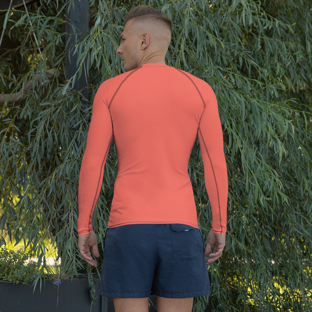 Men's Rash Guard - Coral Red