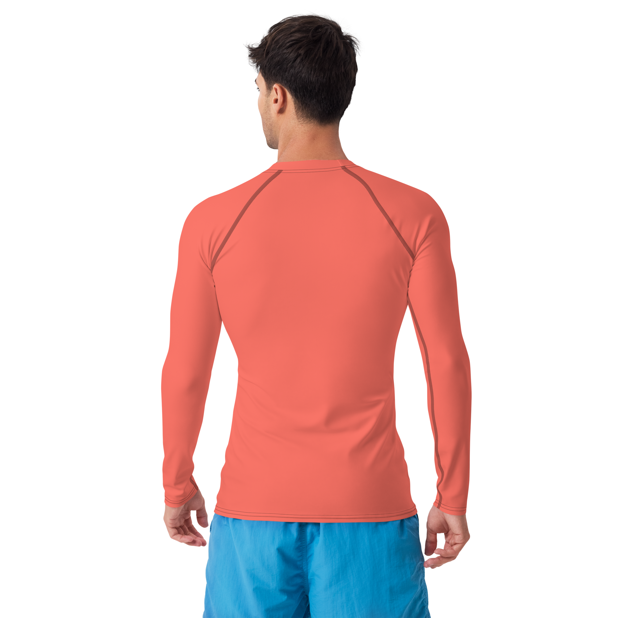 Men's Rash Guard - Coral Red