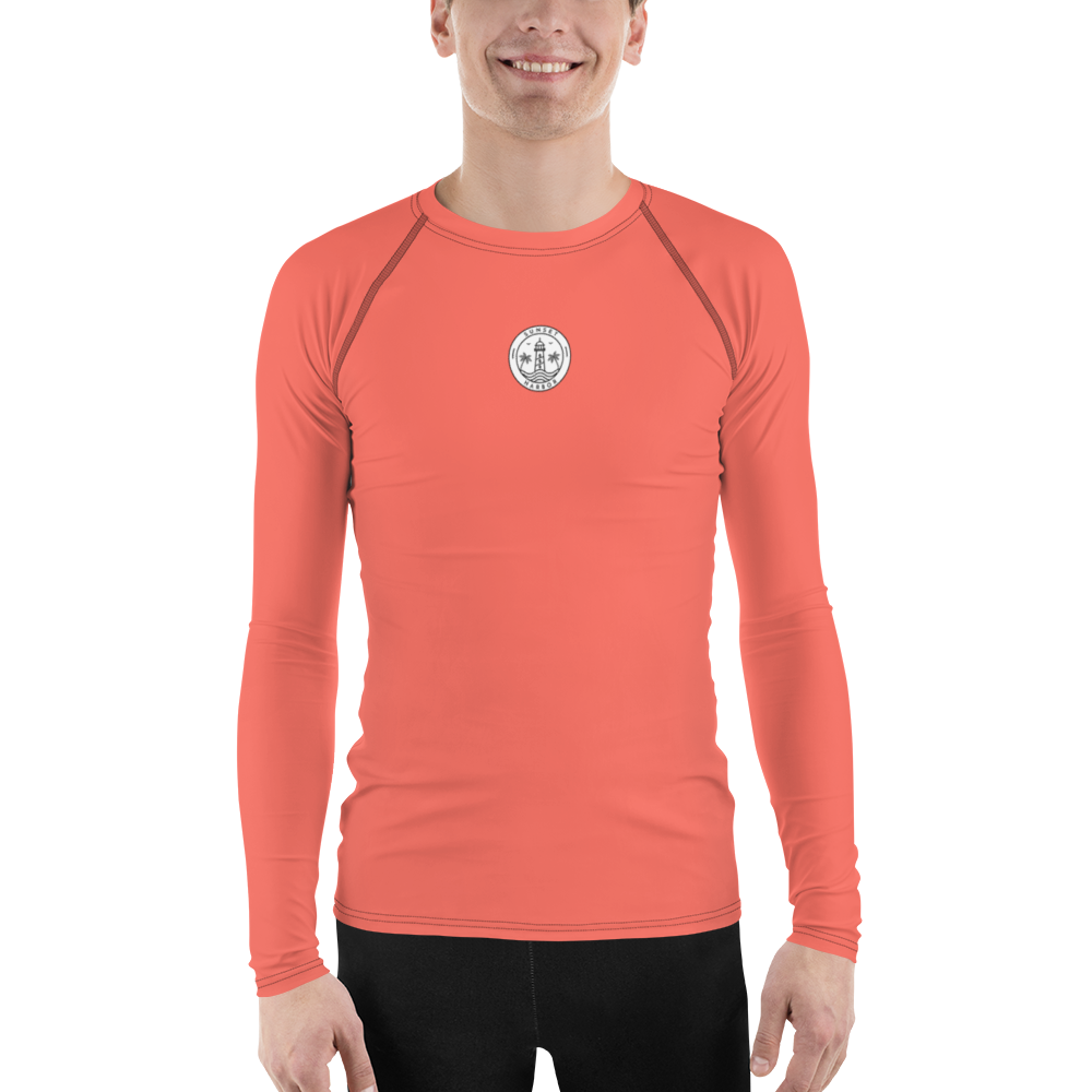 Men's Rash Guard - Coral Red