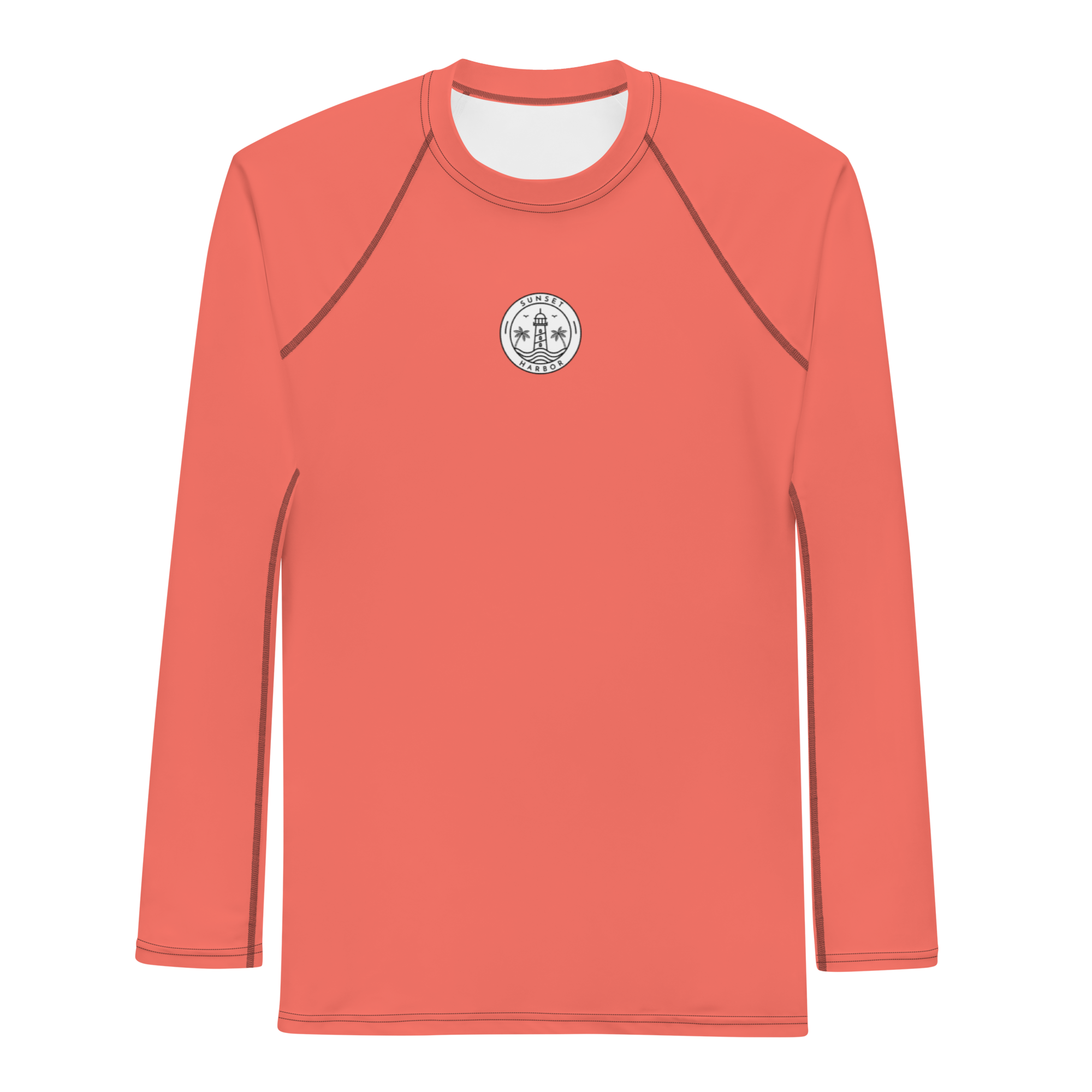 Men's Rash Guard - Coral Red