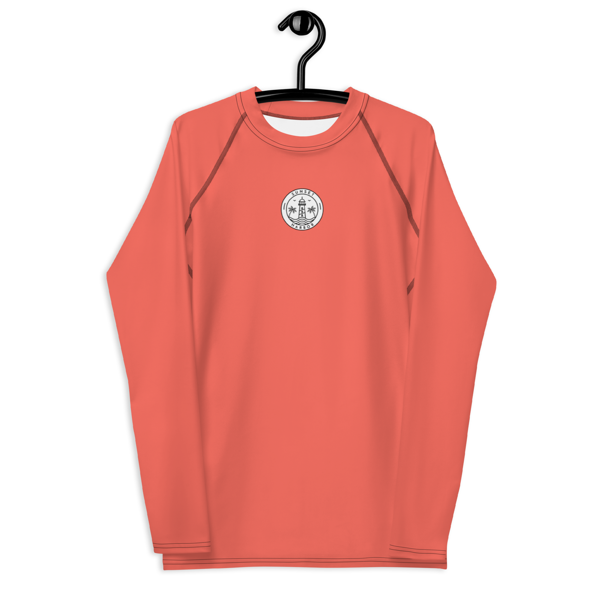 Men's Rash Guard - Coral Red