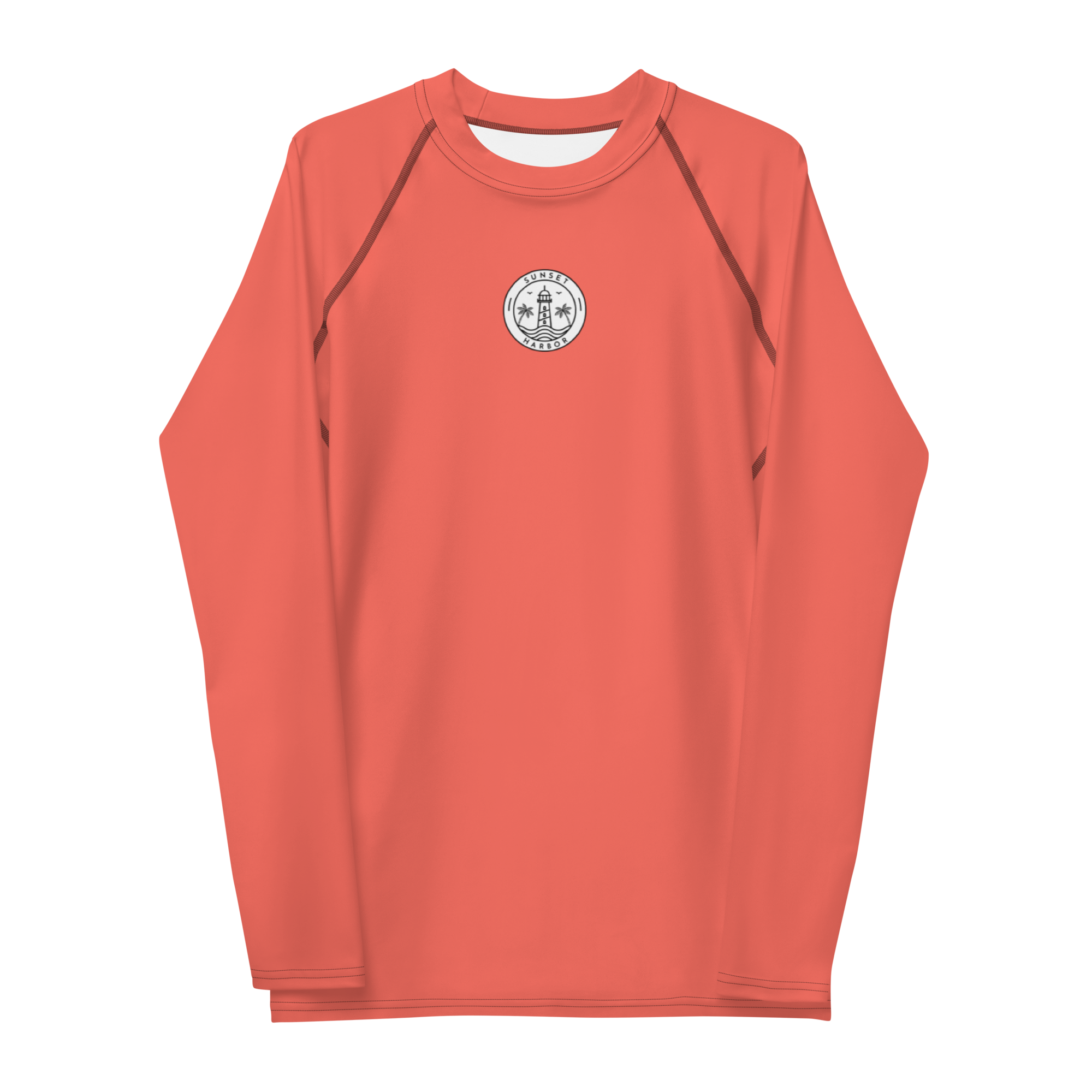 Men's Rash Guard - Coral Red