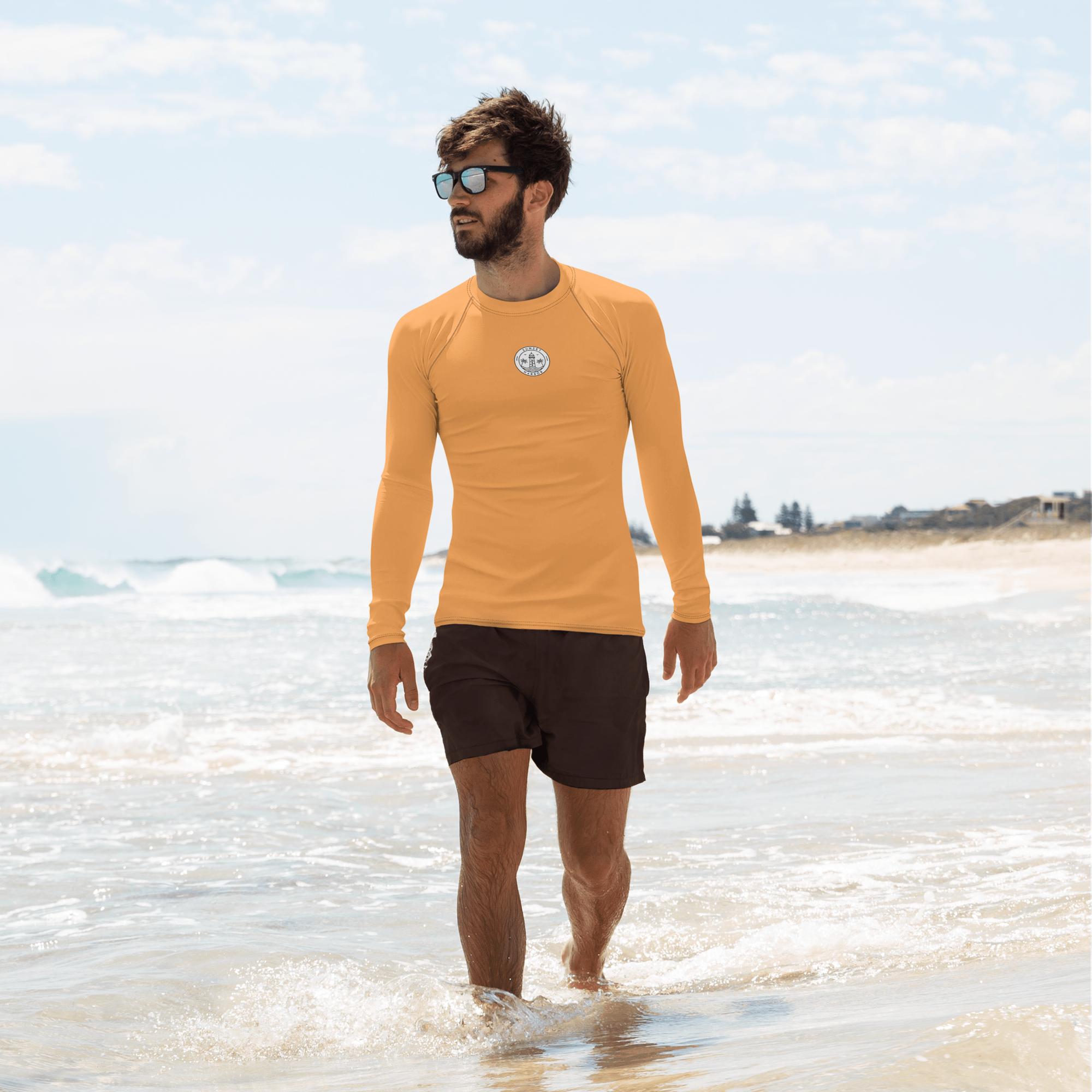 Men's Rash Guard - Sunshine Orange