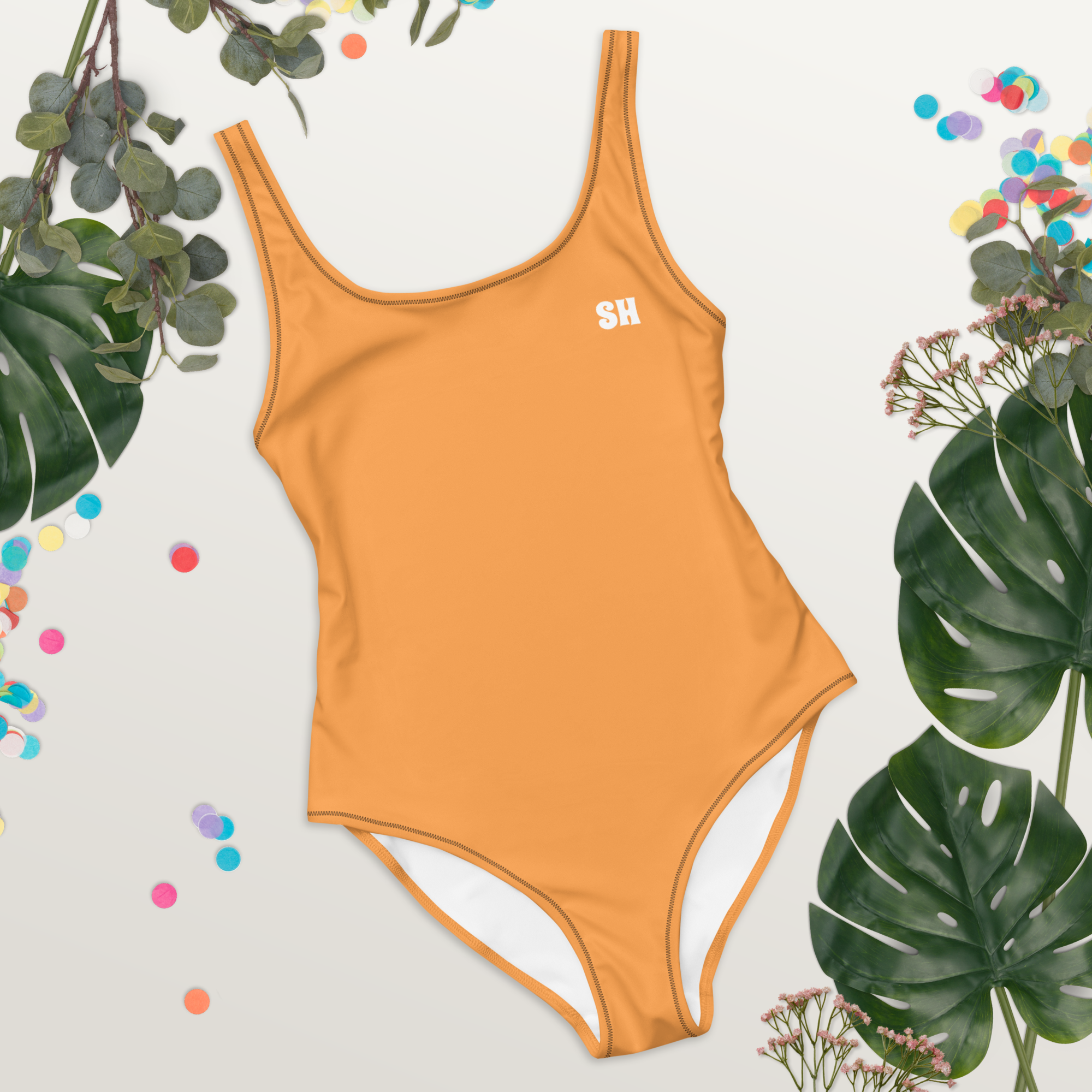 One-Piece Swimsuit - Sunshine Orange