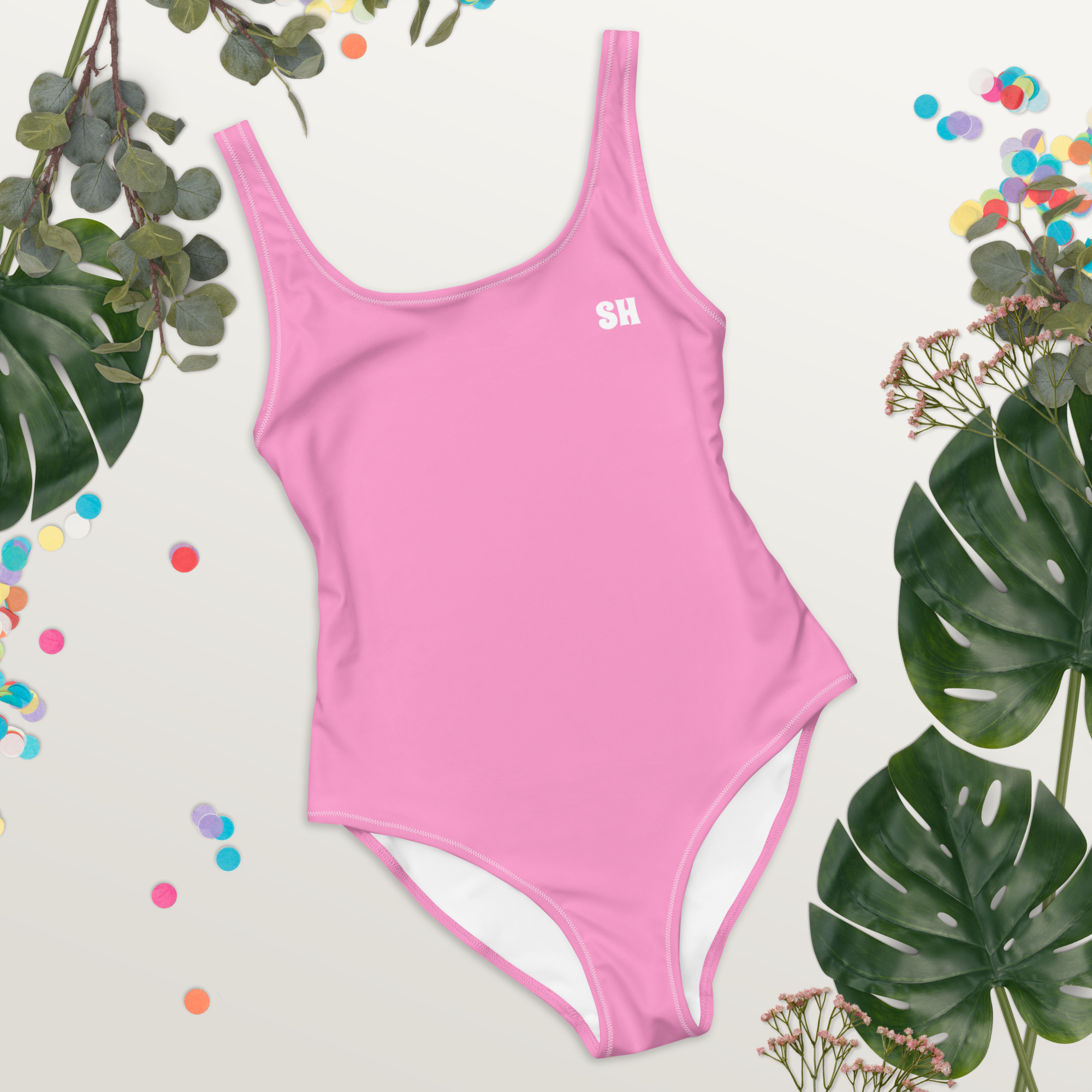 One-Piece Swimsuit - Tropical Pink