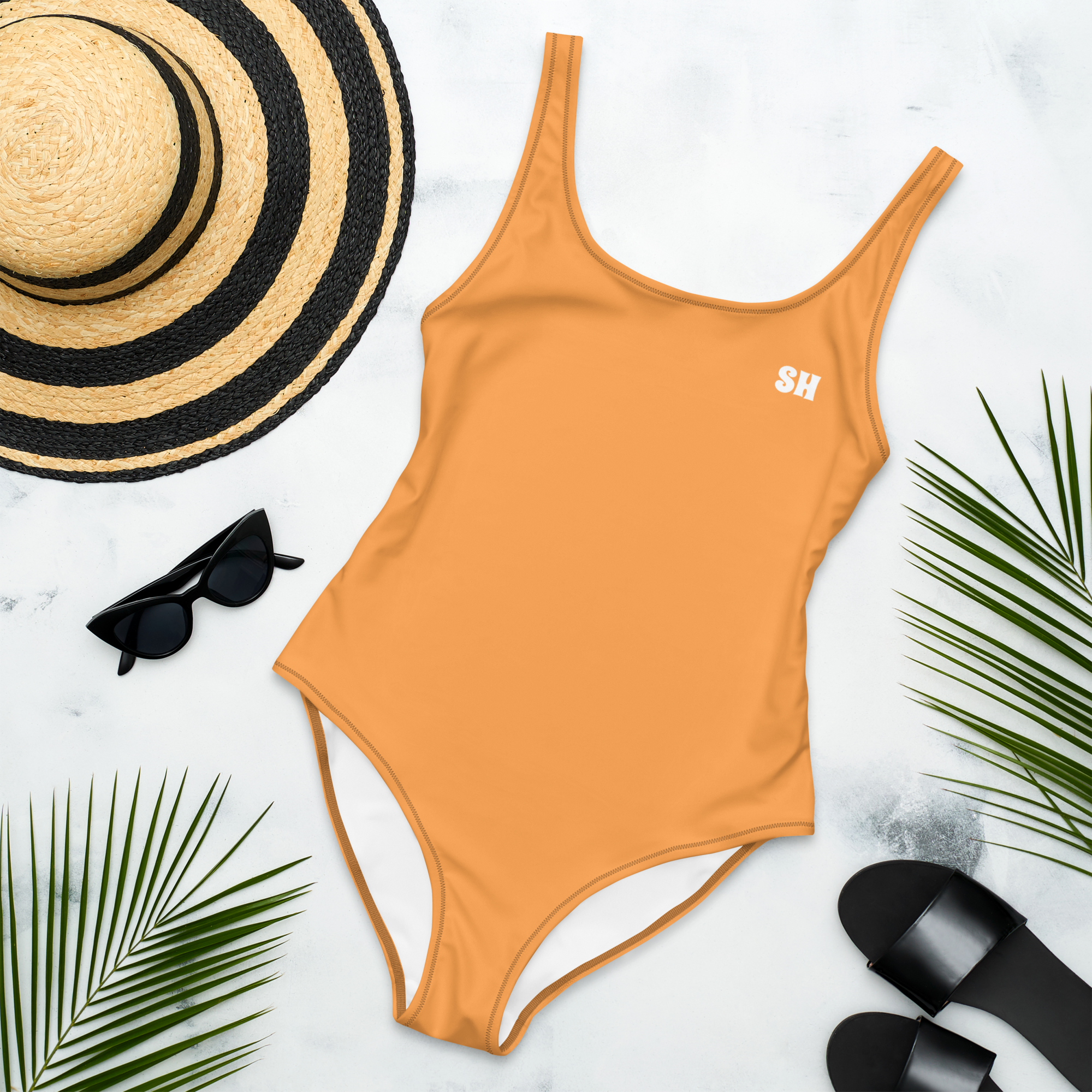 One-Piece Swimsuit - Sunshine Orange