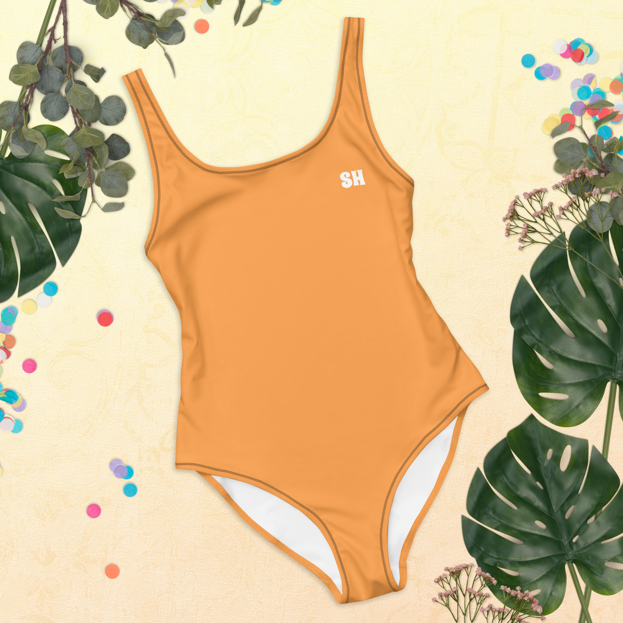 One-Piece Swimsuit - Sunshine Orange