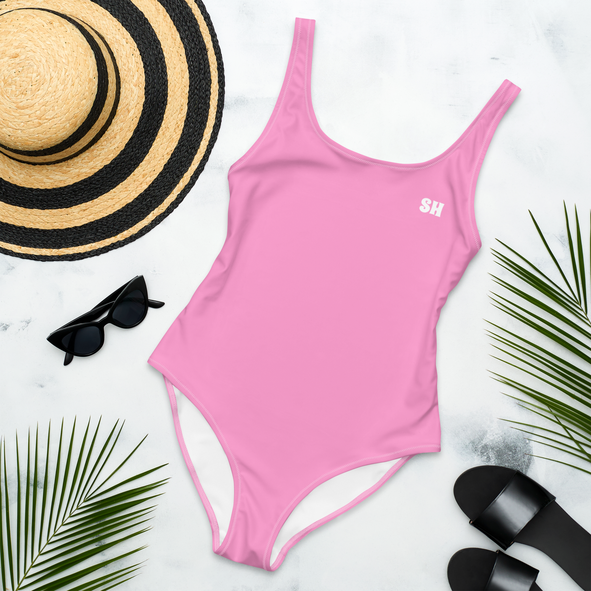 One-Piece Swimsuit - Tropical Pink