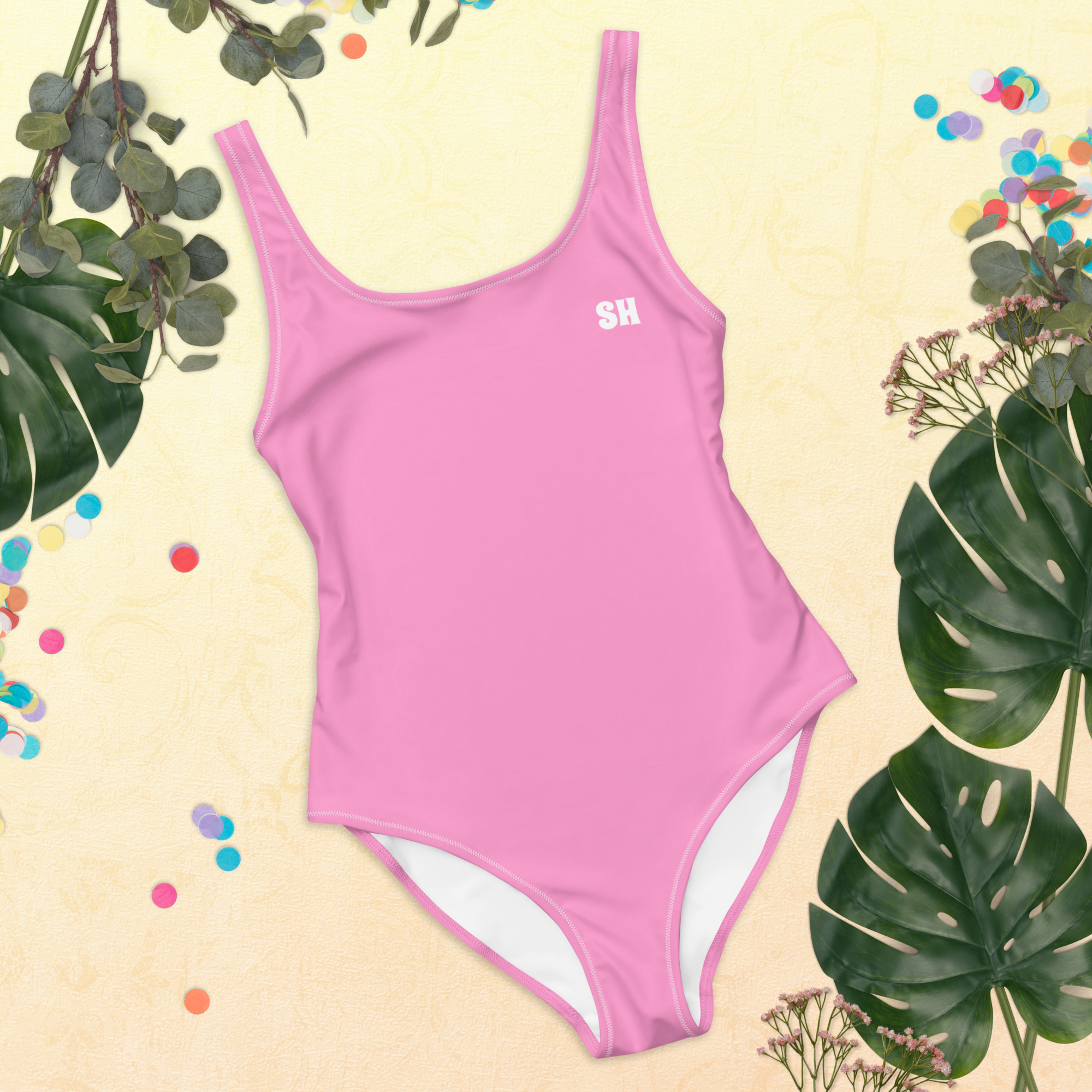 One-Piece Swimsuit - Tropical Pink
