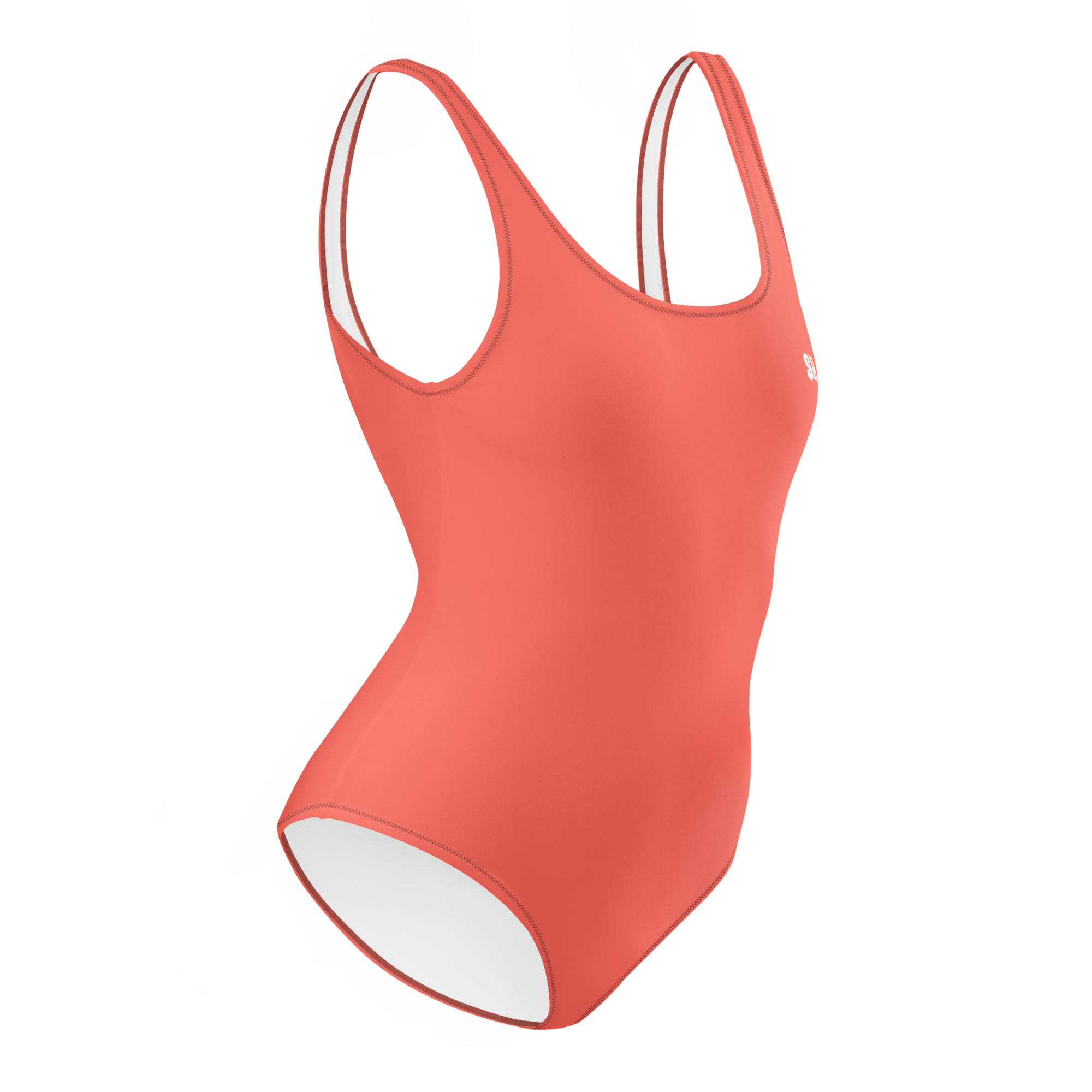 One-Piece Swimsuit - Coral Red