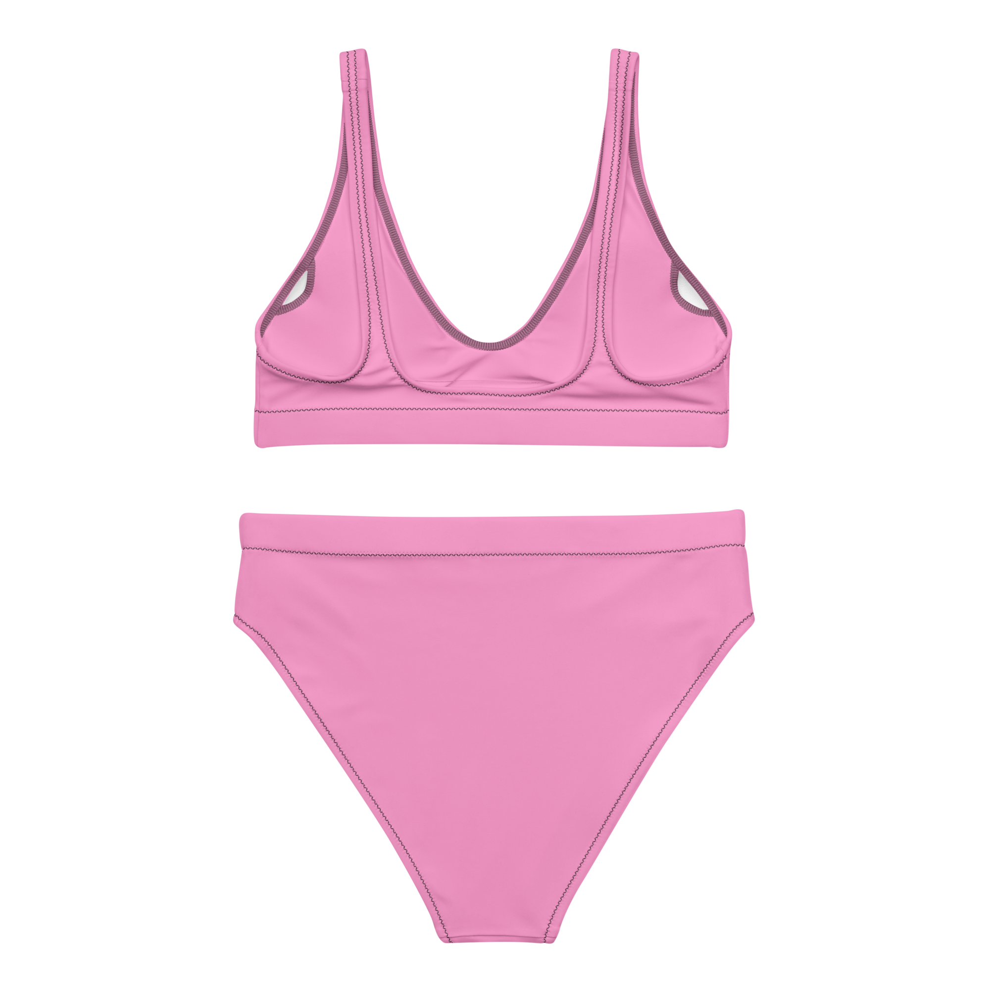 Recycled high-waisted bikini - Tropical Pink