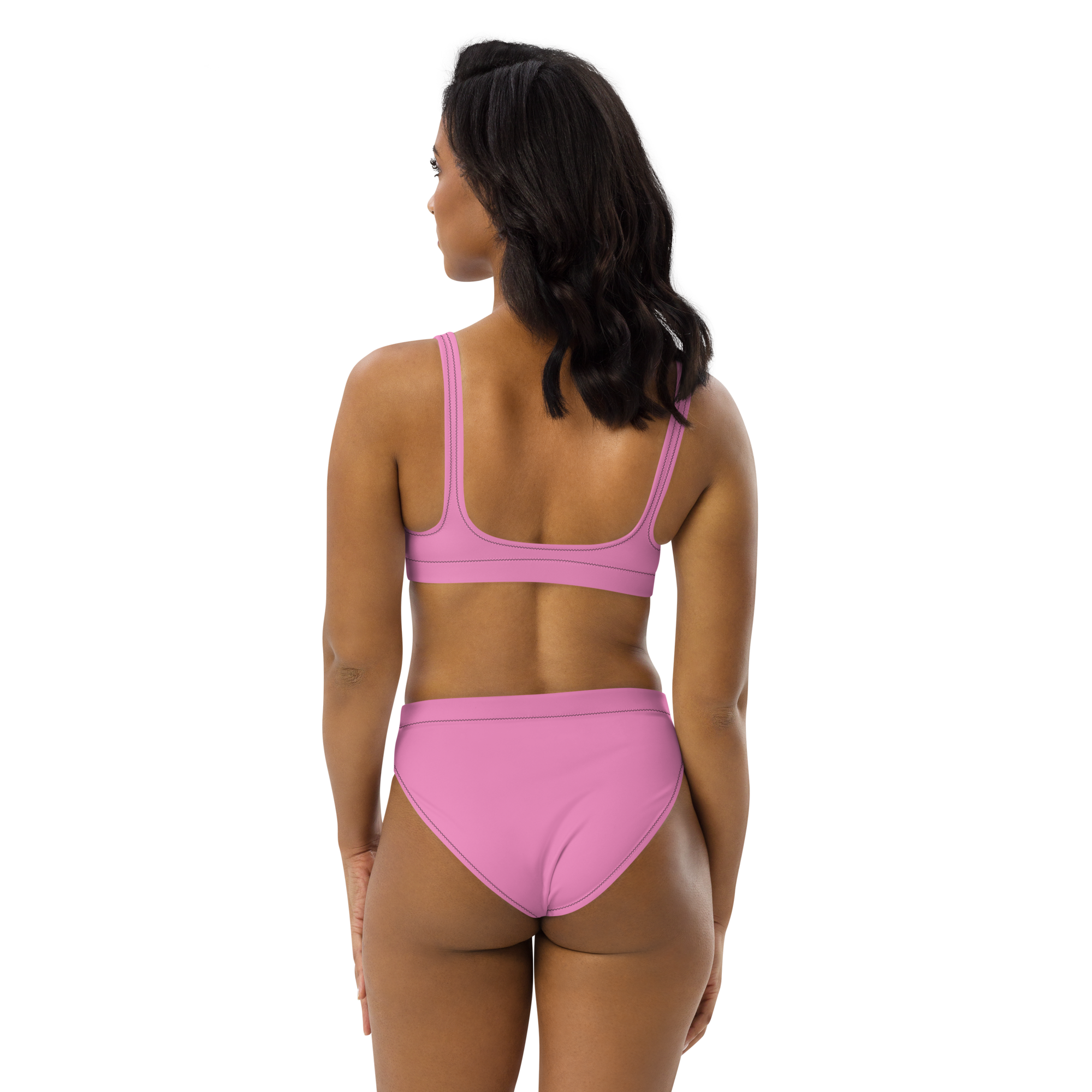Recycled high-waisted bikini - Tropical Pink