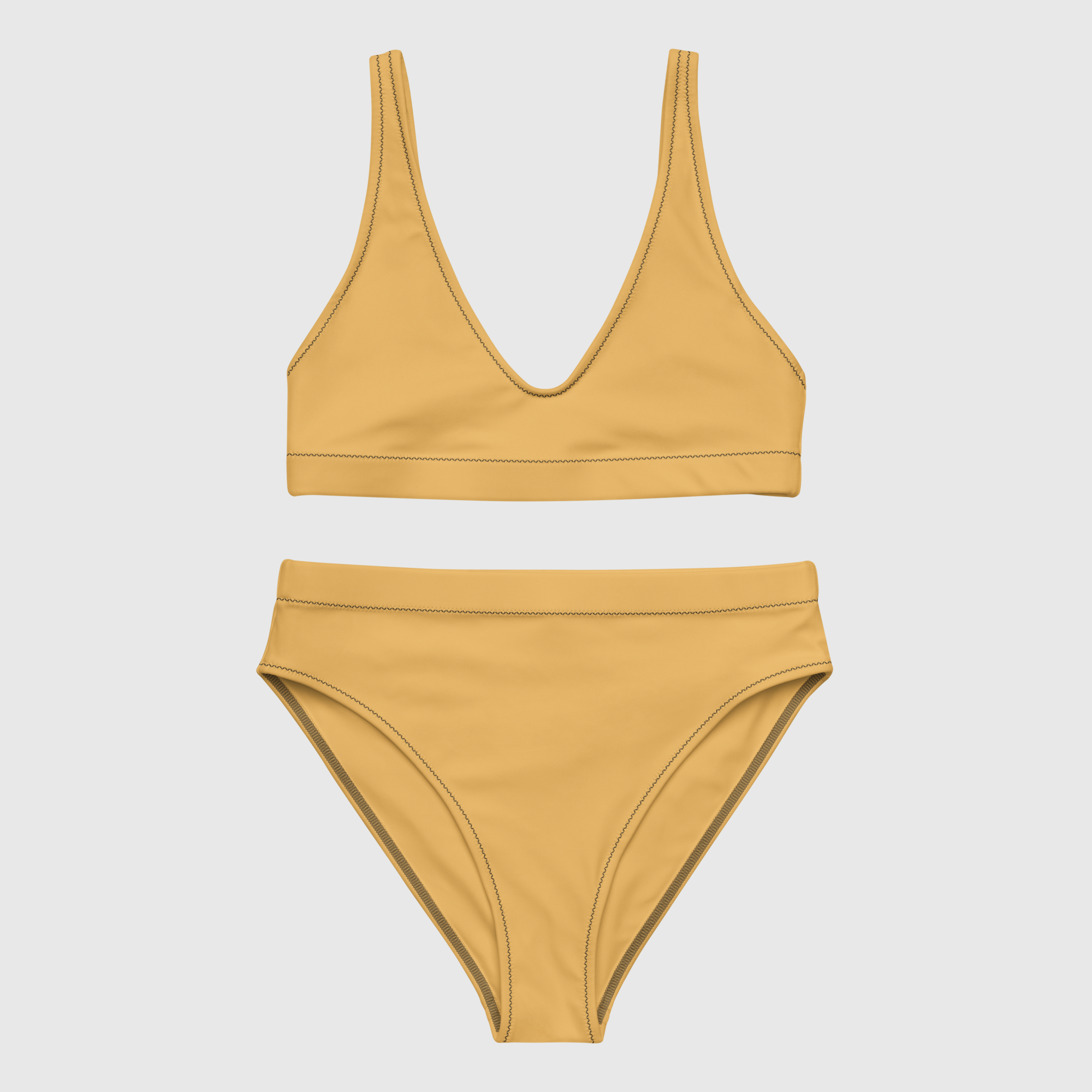 Recycled high-waisted bikini - Gold