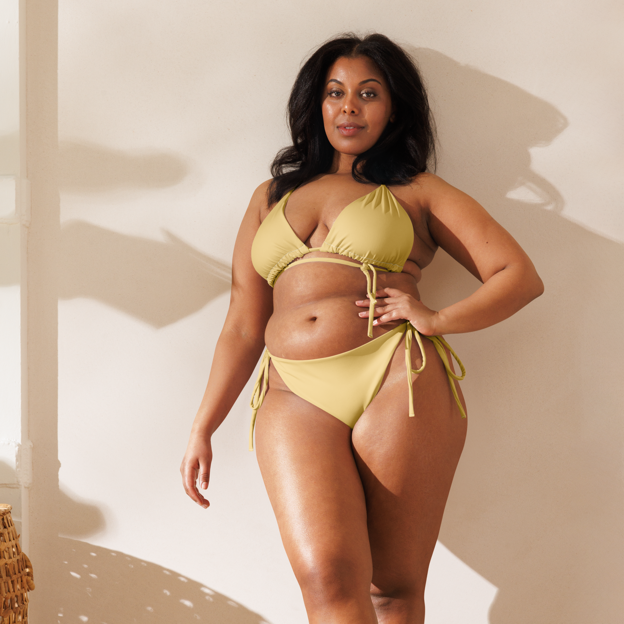 Recycled string bikini - Sand Yellow