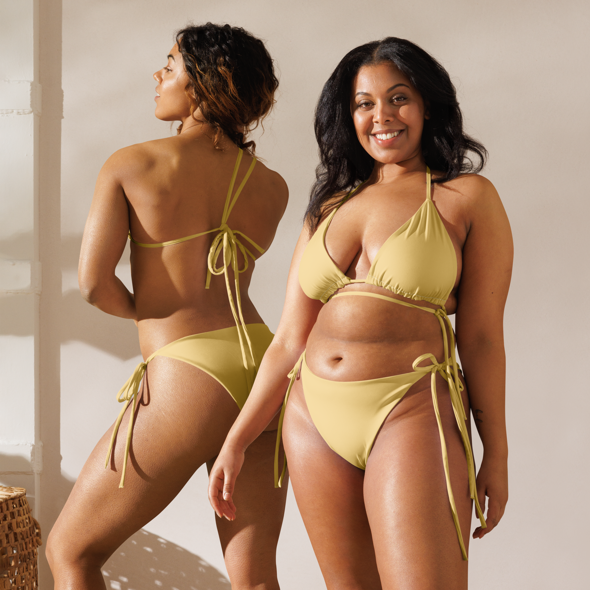 Recycled string bikini - Sand Yellow
