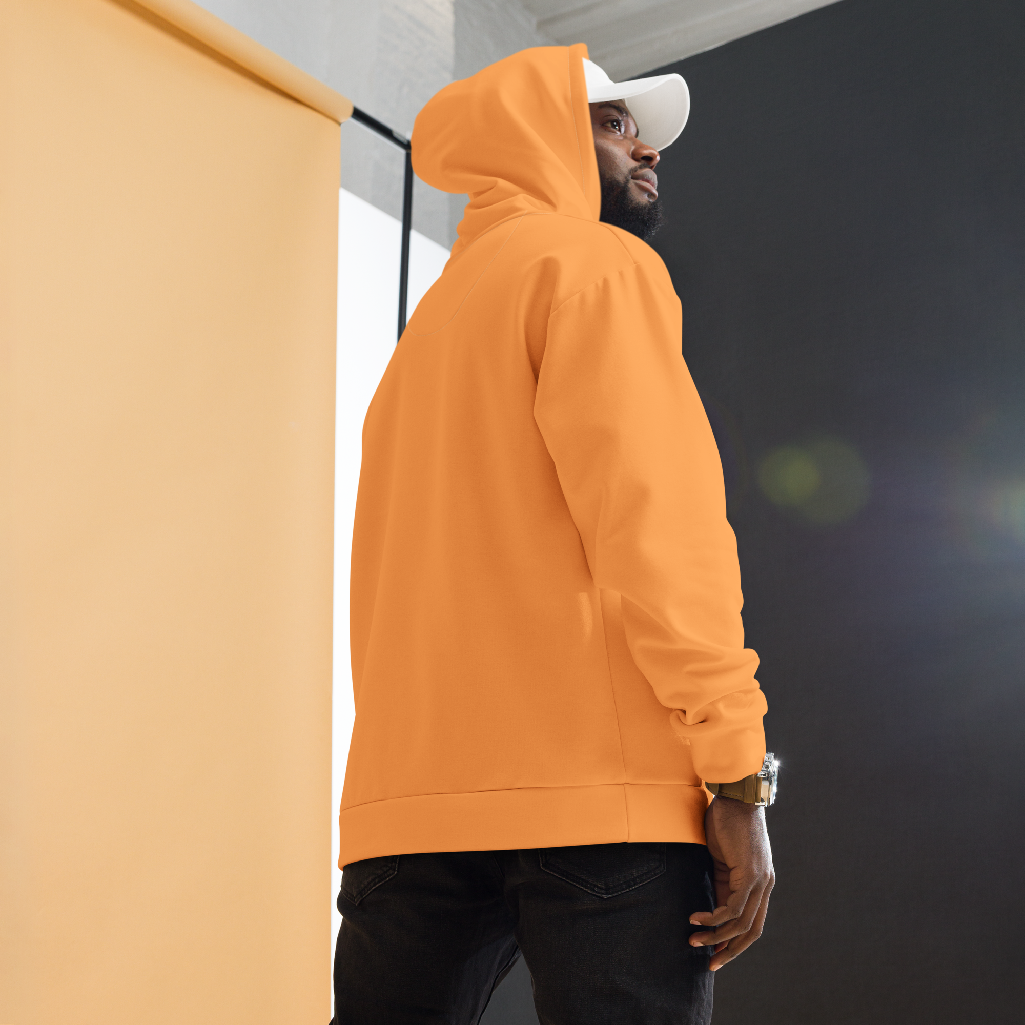 Mens Hoodie - Sunshine Orange