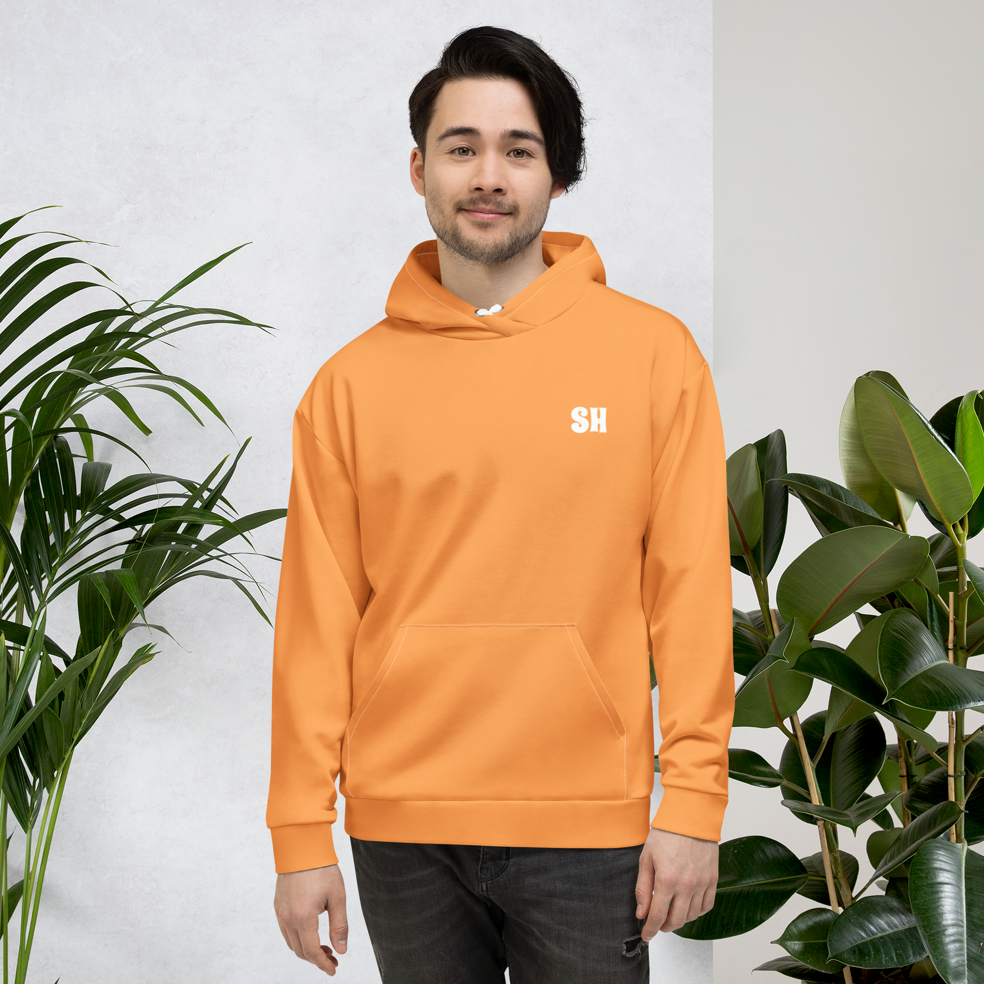 Mens Hoodie - Sunshine Orange