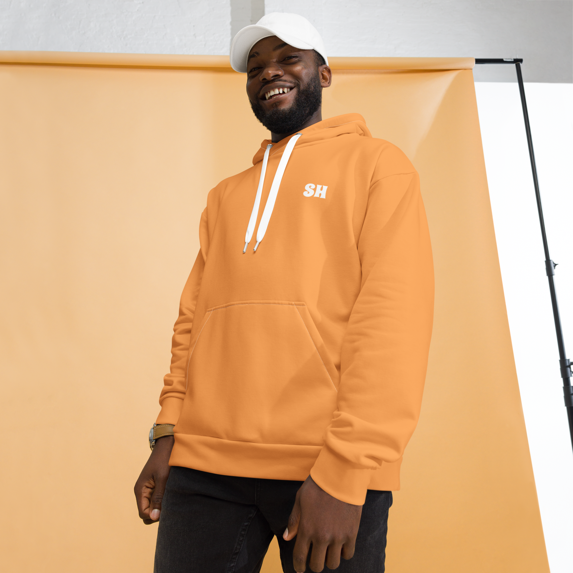 Mens Hoodie - Sunshine Orange