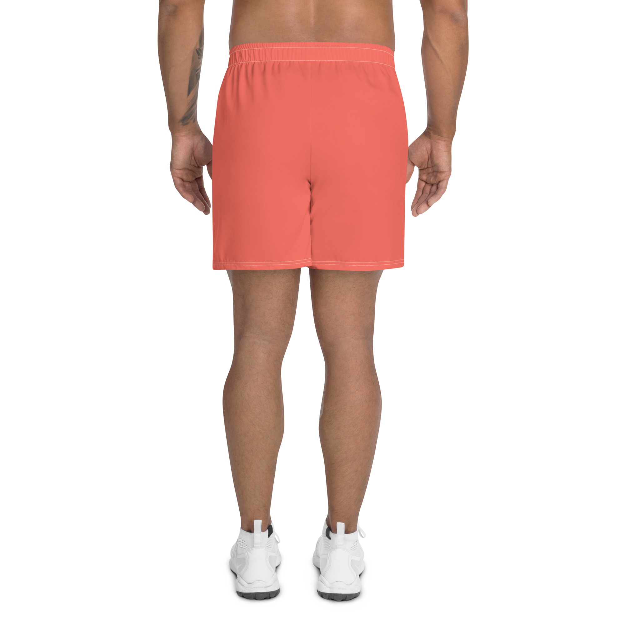 Men's Recycled Athletic Shorts - Coral Red