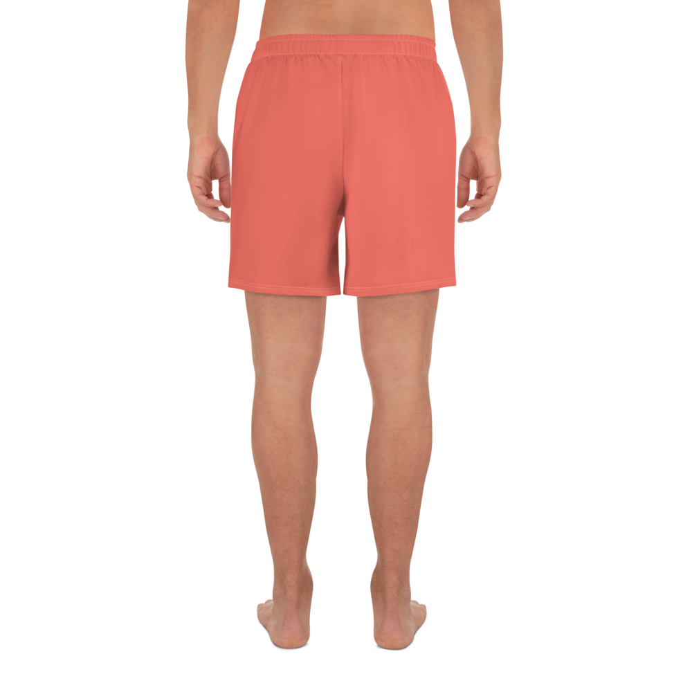 Men's Recycled Athletic Shorts - Coral Red