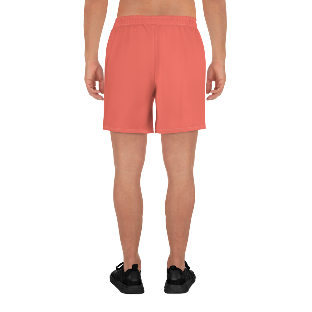 Men's Recycled Athletic Shorts - Coral Red