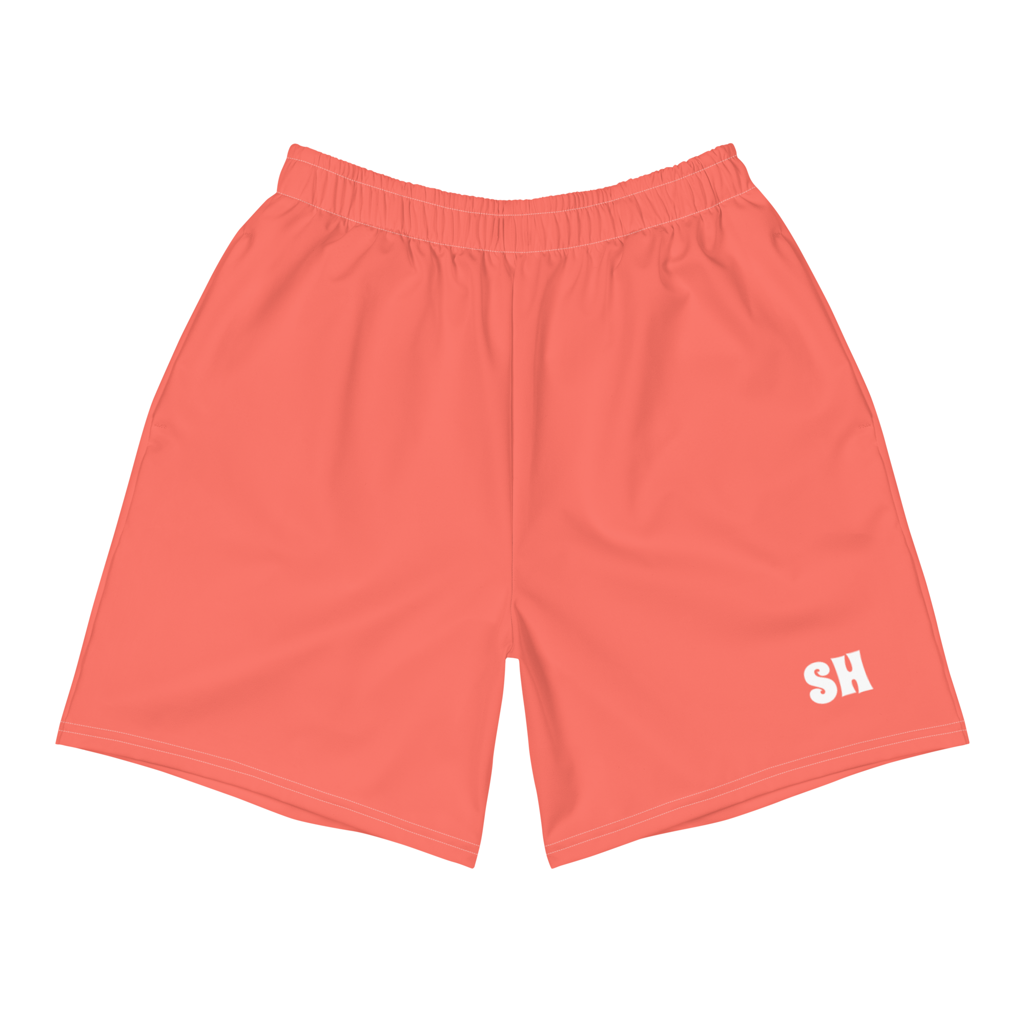 Men's Recycled Athletic Shorts - Coral Red