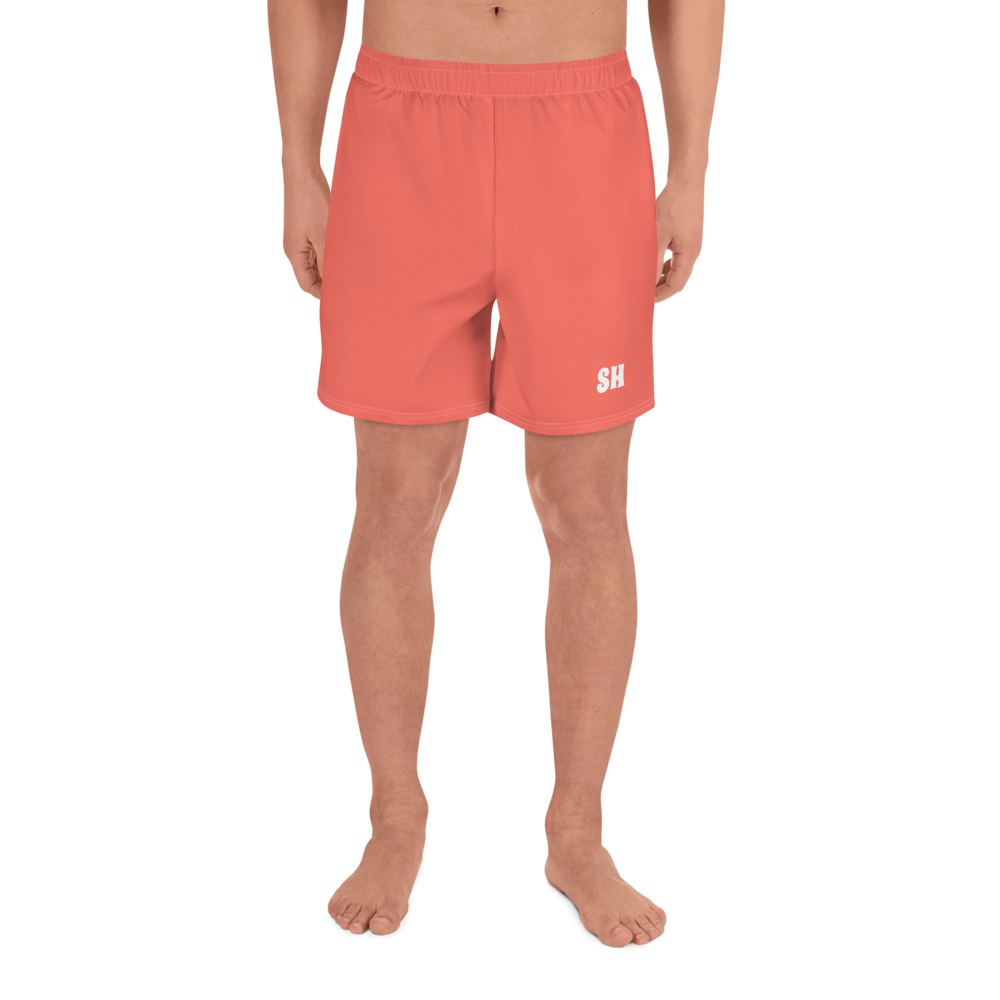Men's Recycled Athletic Shorts - Coral Red