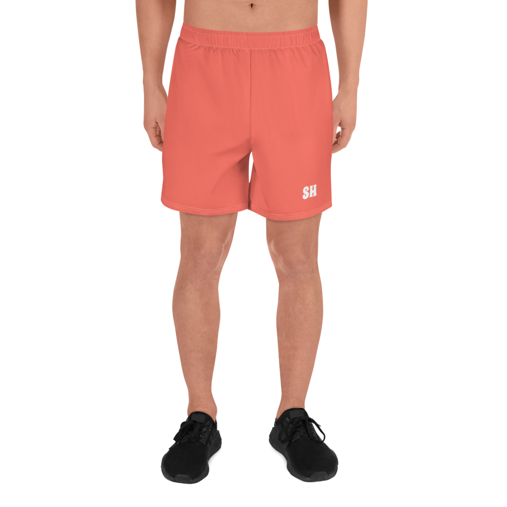 Men's Recycled Athletic Shorts - Coral Red