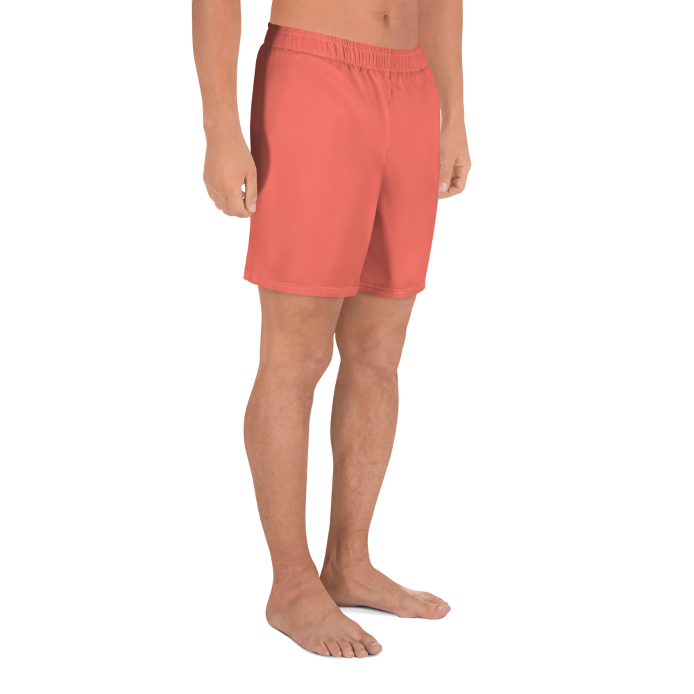 Men's Recycled Athletic Shorts - Coral Red