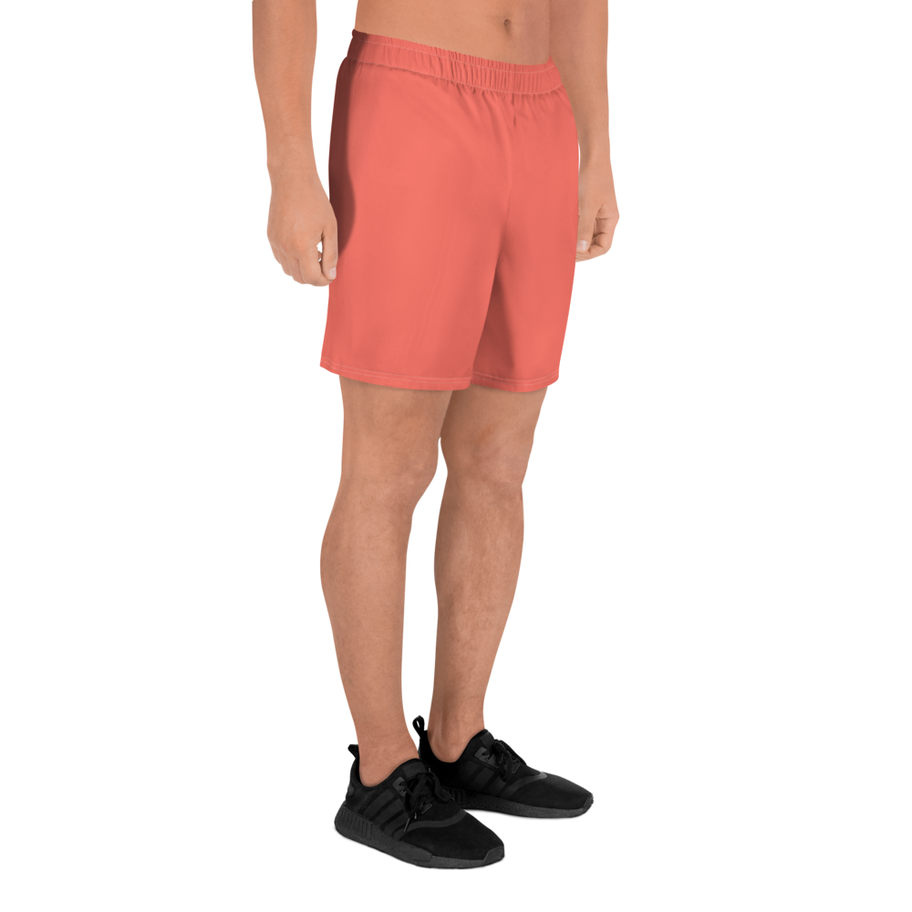 Men's Recycled Athletic Shorts - Coral Red