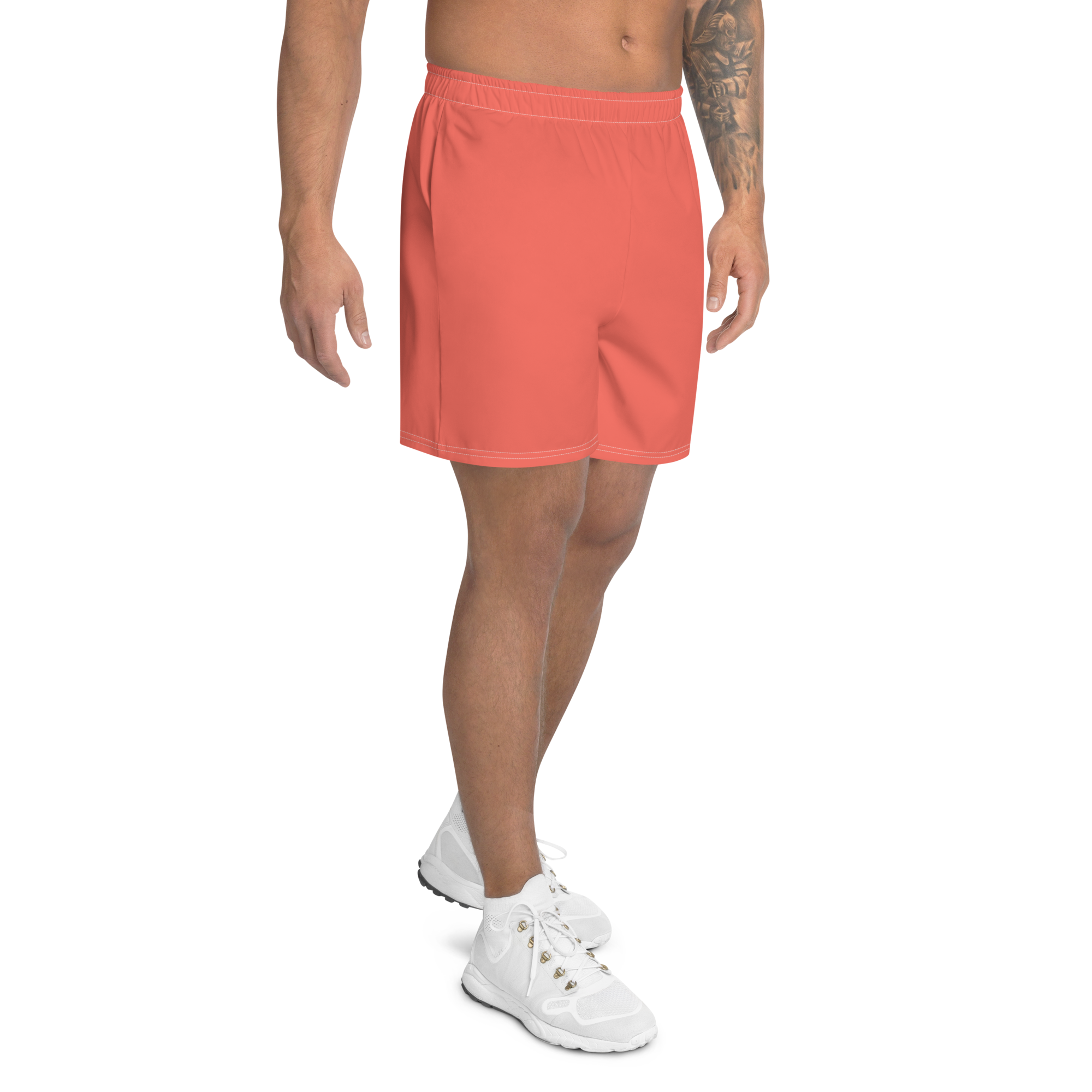 Men's Recycled Athletic Shorts - Coral Red