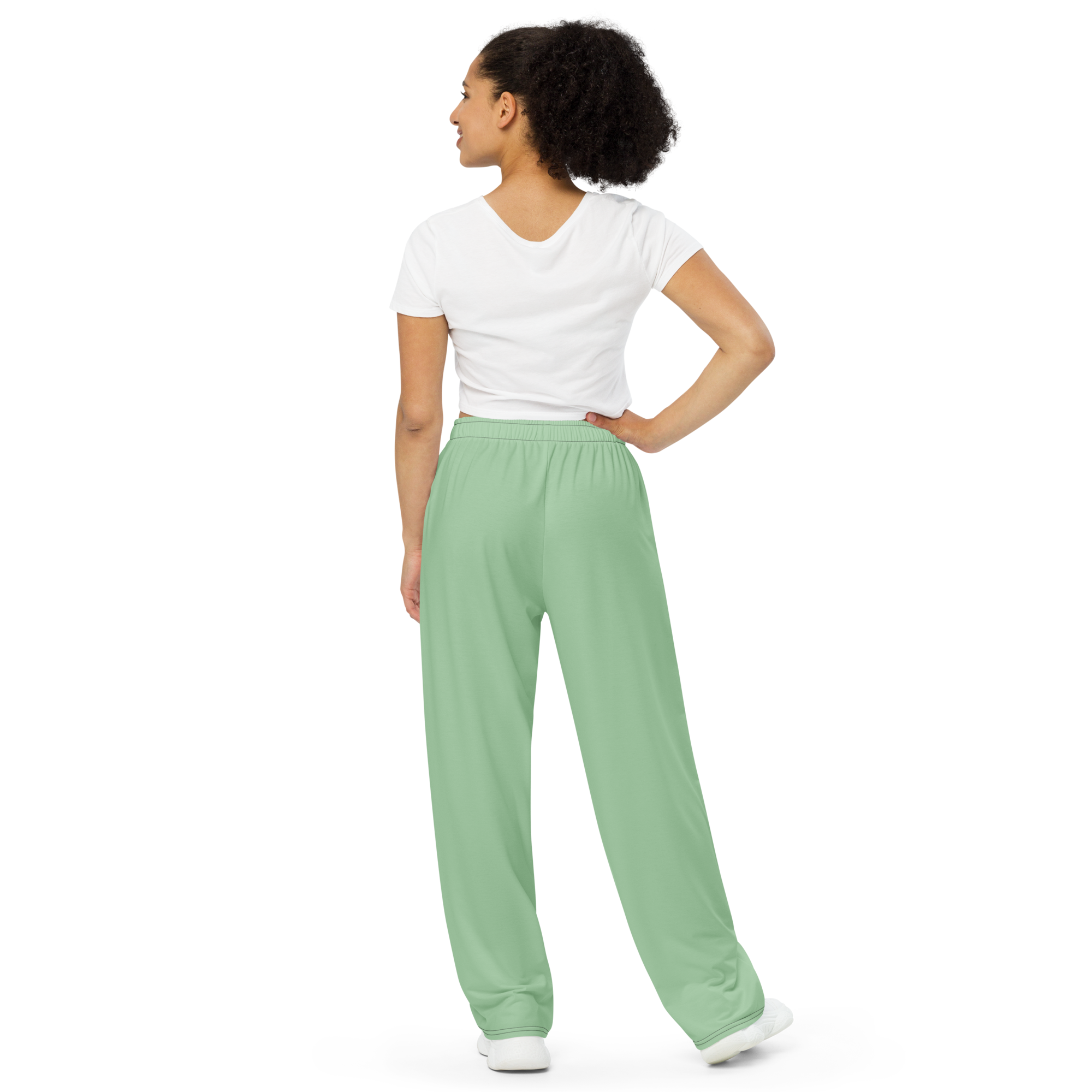 Womens wide-leg pants - Palm Green