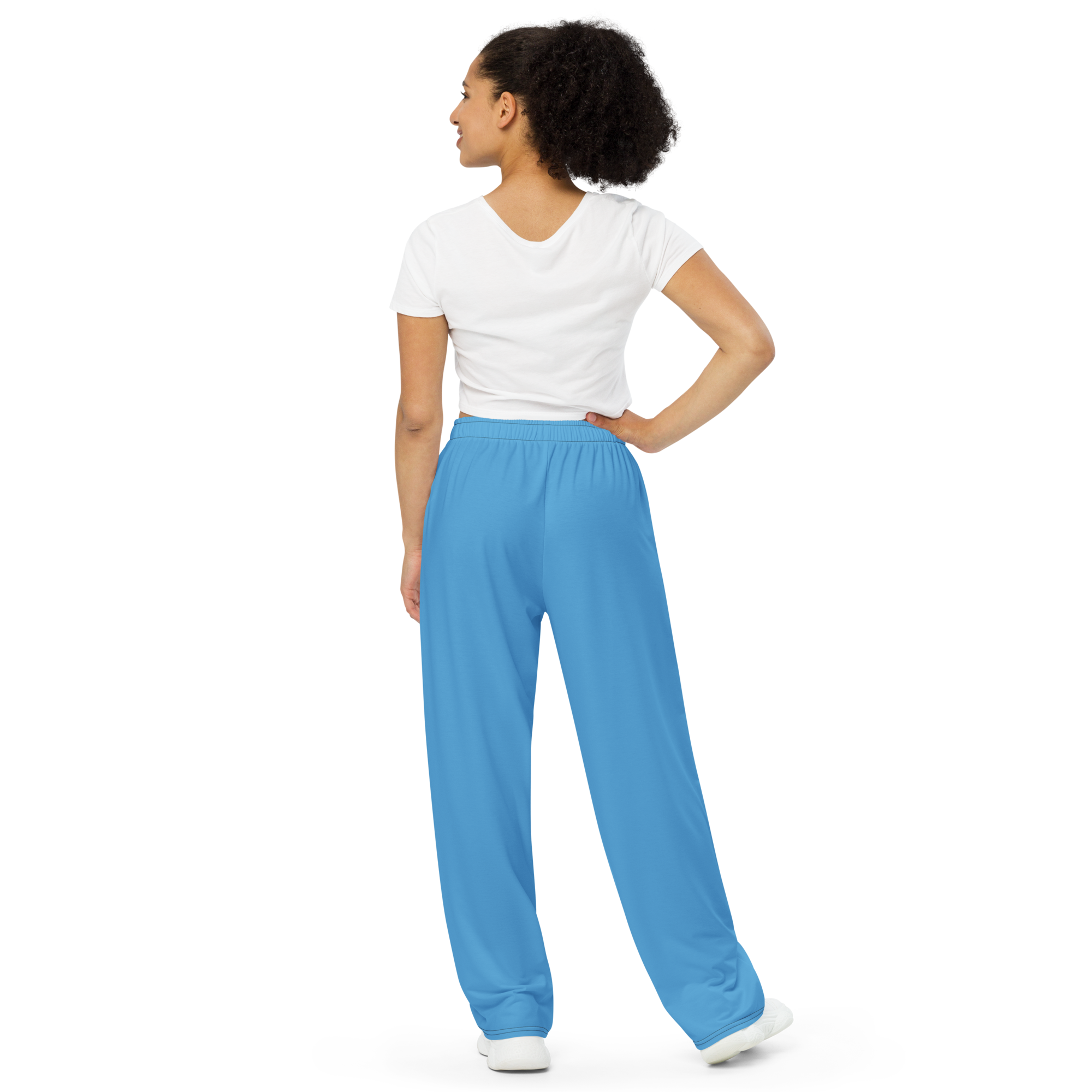 Womens wide-leg pants - Ocean Blue