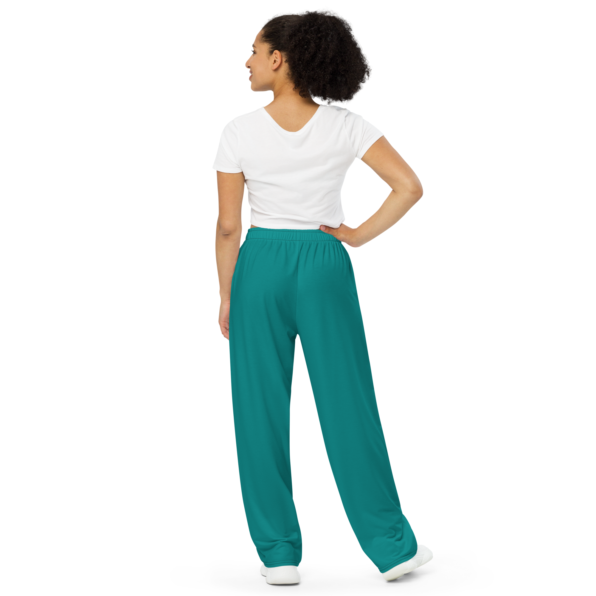 Womens wide-leg pants - Seaside Teal