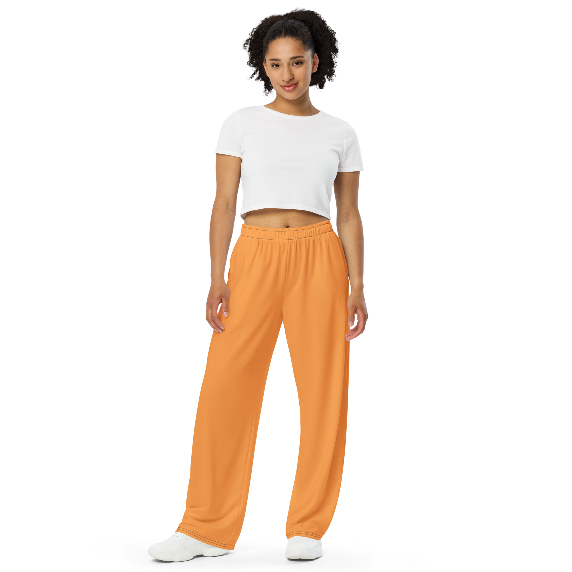 Womens wide-leg pants - Sunshine Orange