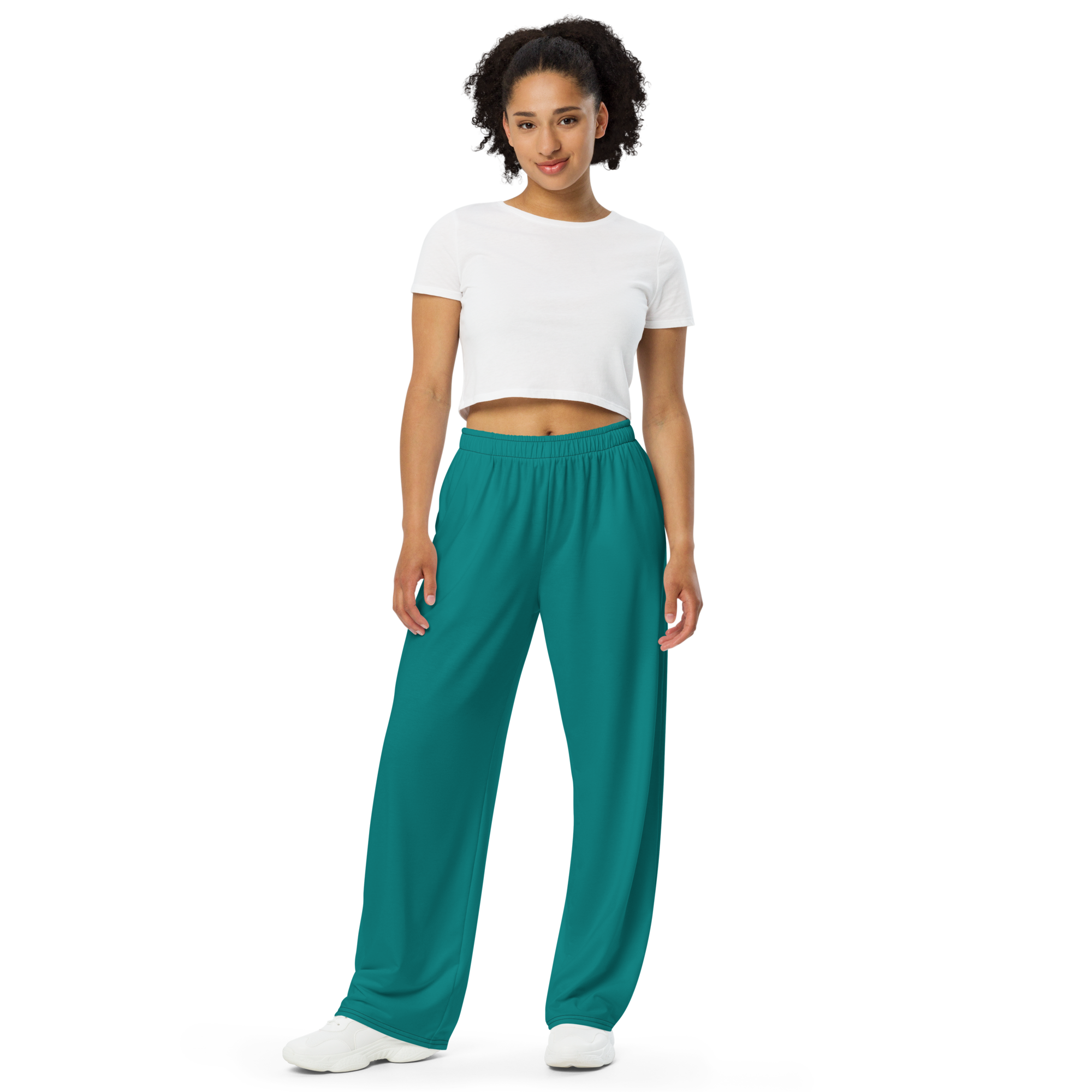 Womens wide-leg pants - Seaside Teal