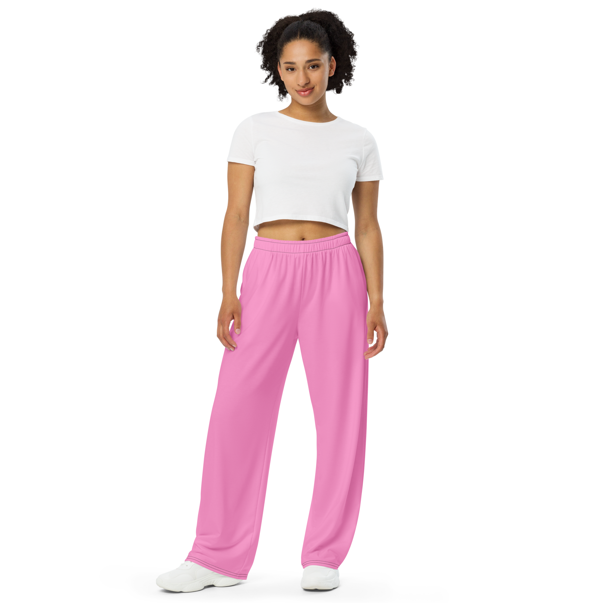 Women's wide-leg pants - Tropical Pink