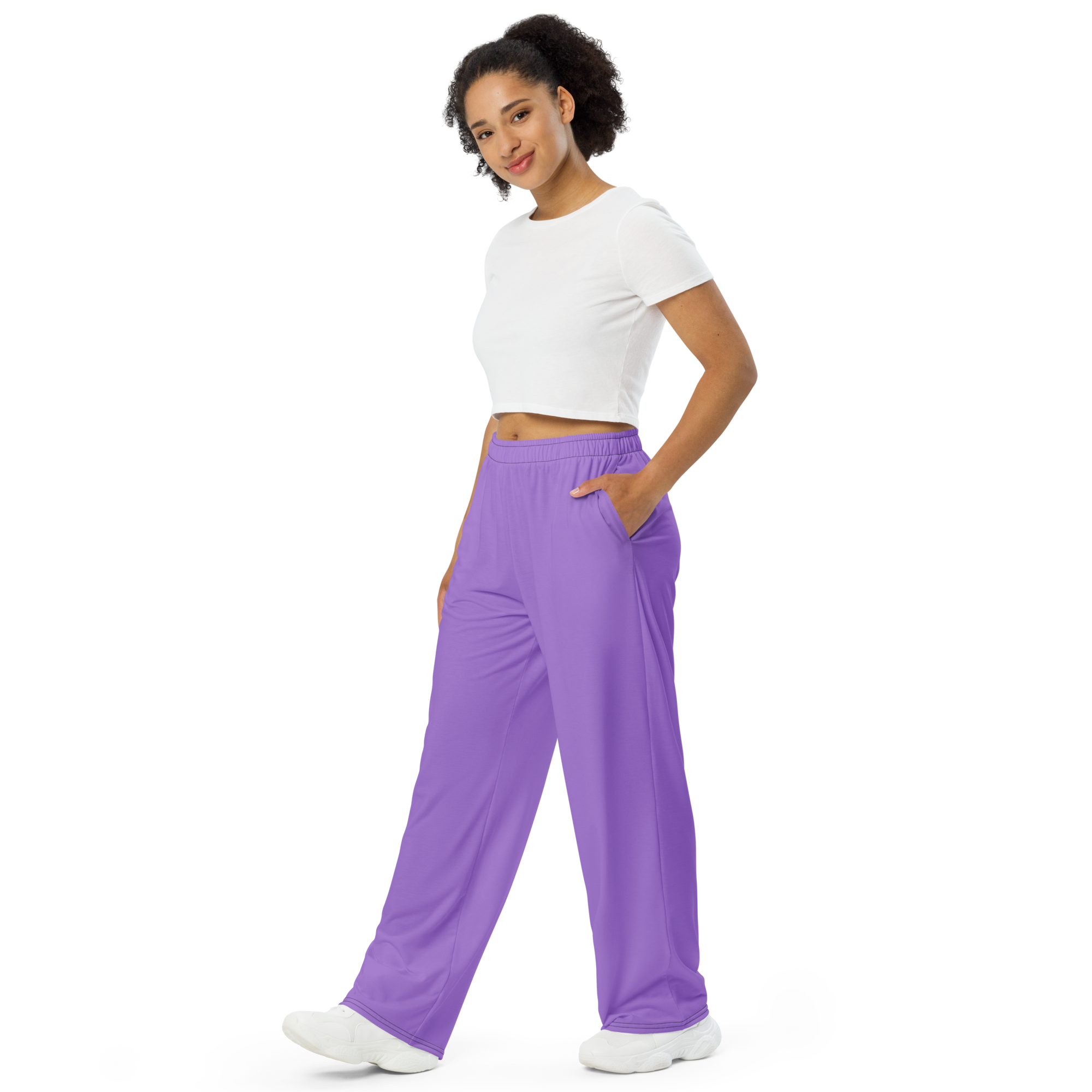 Womens wide-leg pants - Coastal Purple