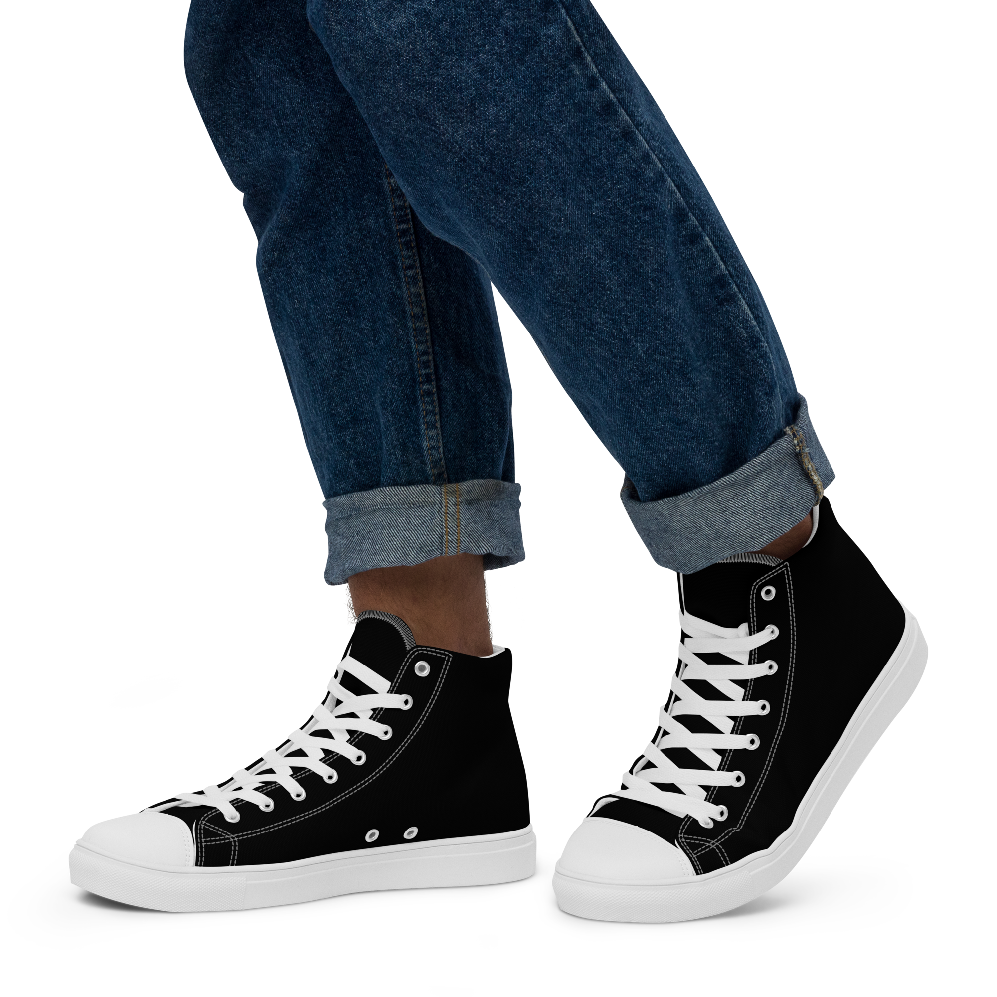 Men’s high top canvas shoes - Harbor Black