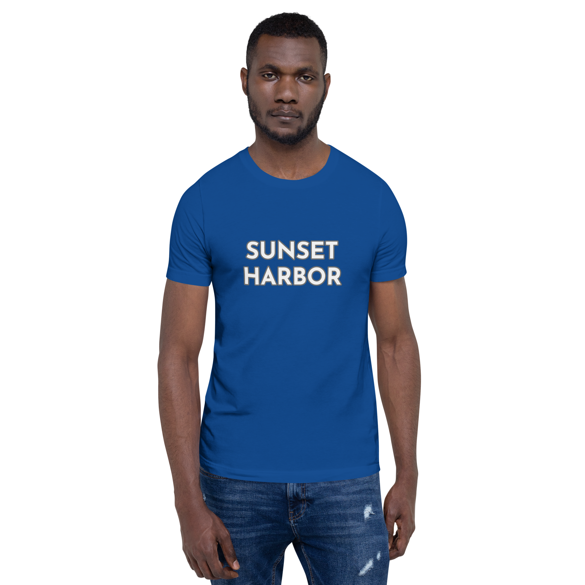 Men's Staple T-Shirt - Sunset Harbor