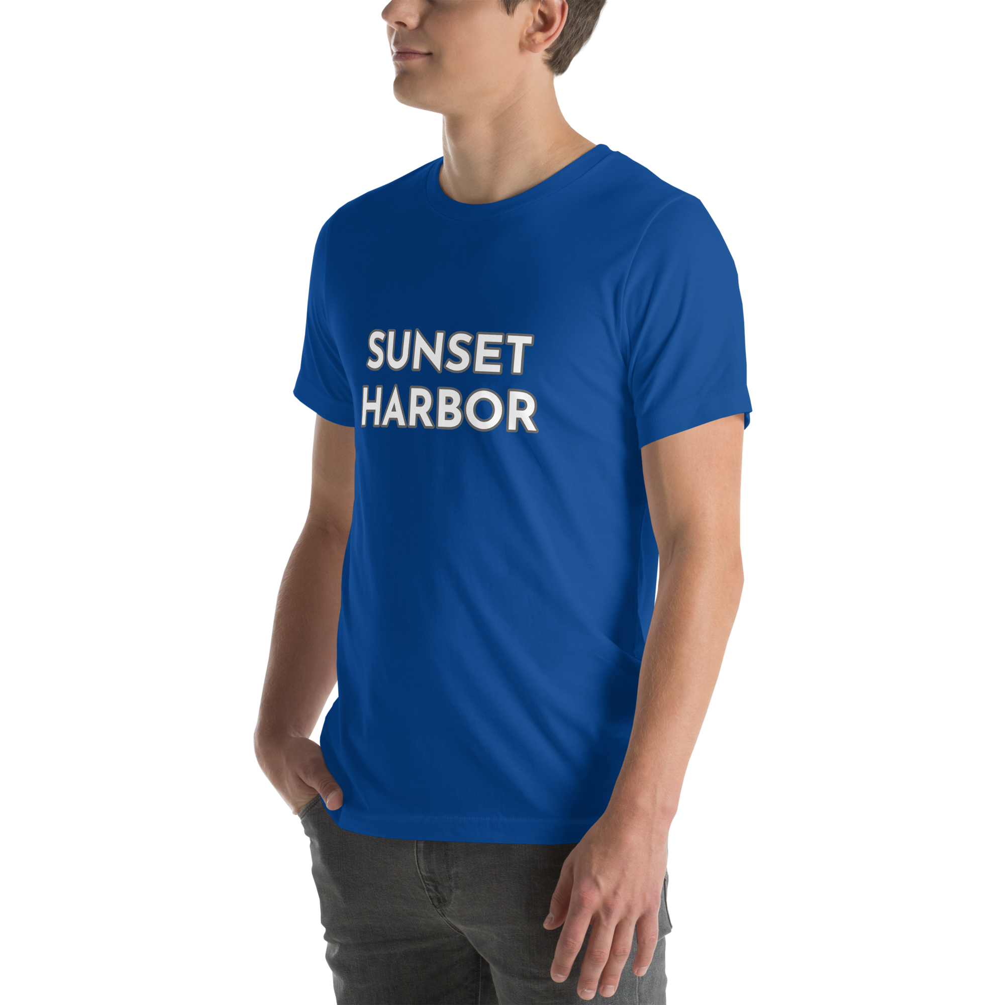 Men's Staple T-Shirt - Sunset Harbor