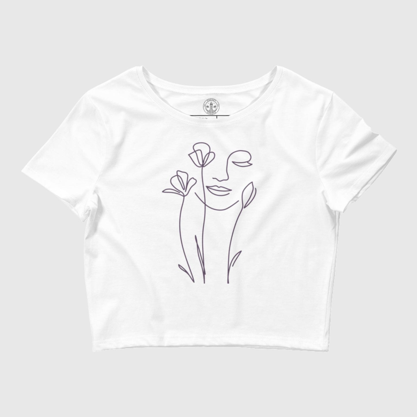 Women’s Crop Tee - Floral Face