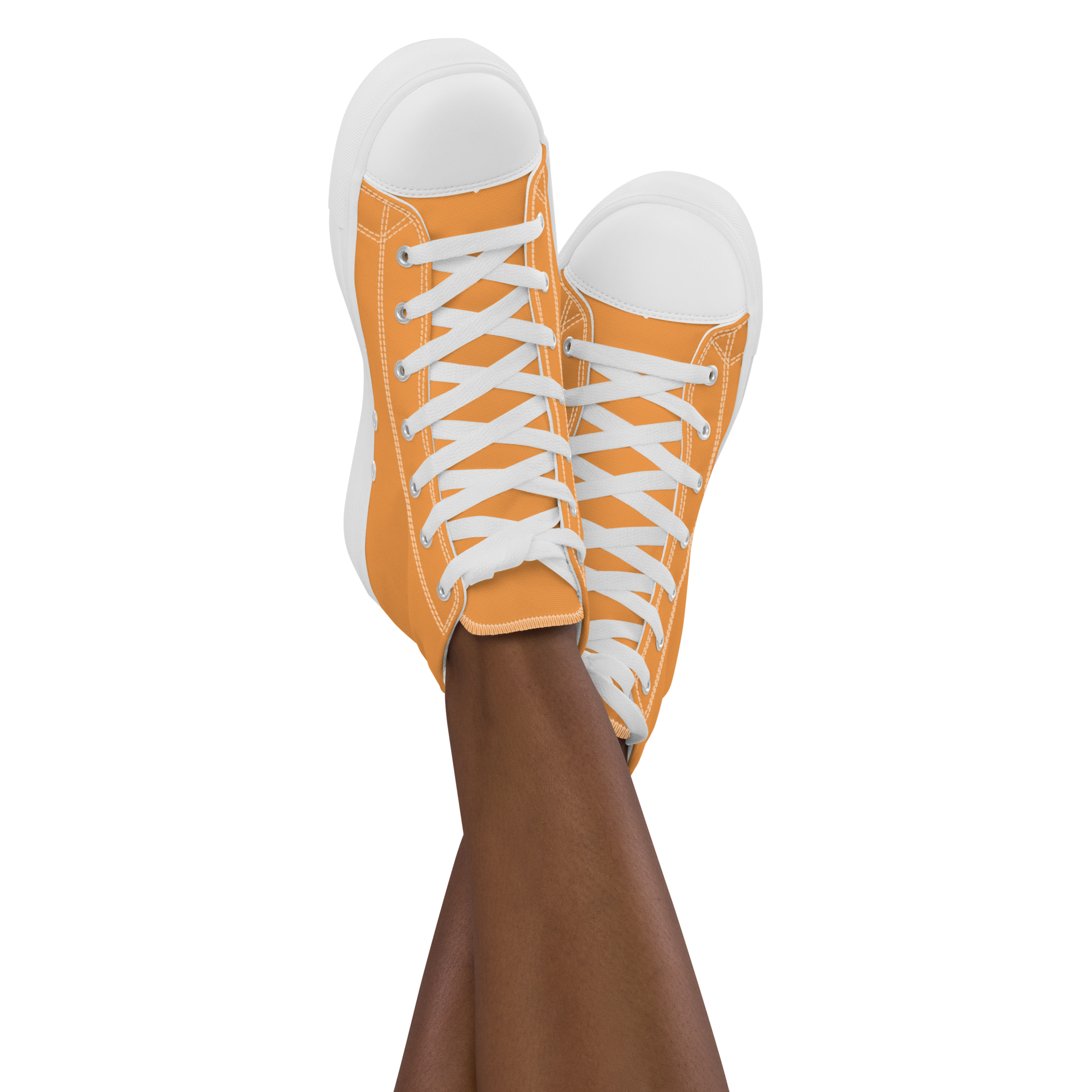 Women’s high top canvas shoes - Sunshine Orange