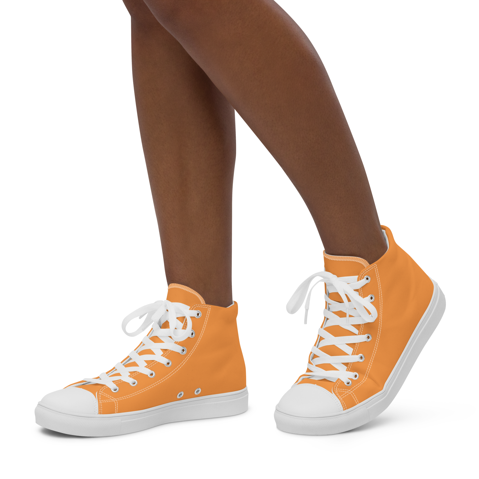 Women’s high top canvas shoes - Sunshine Orange