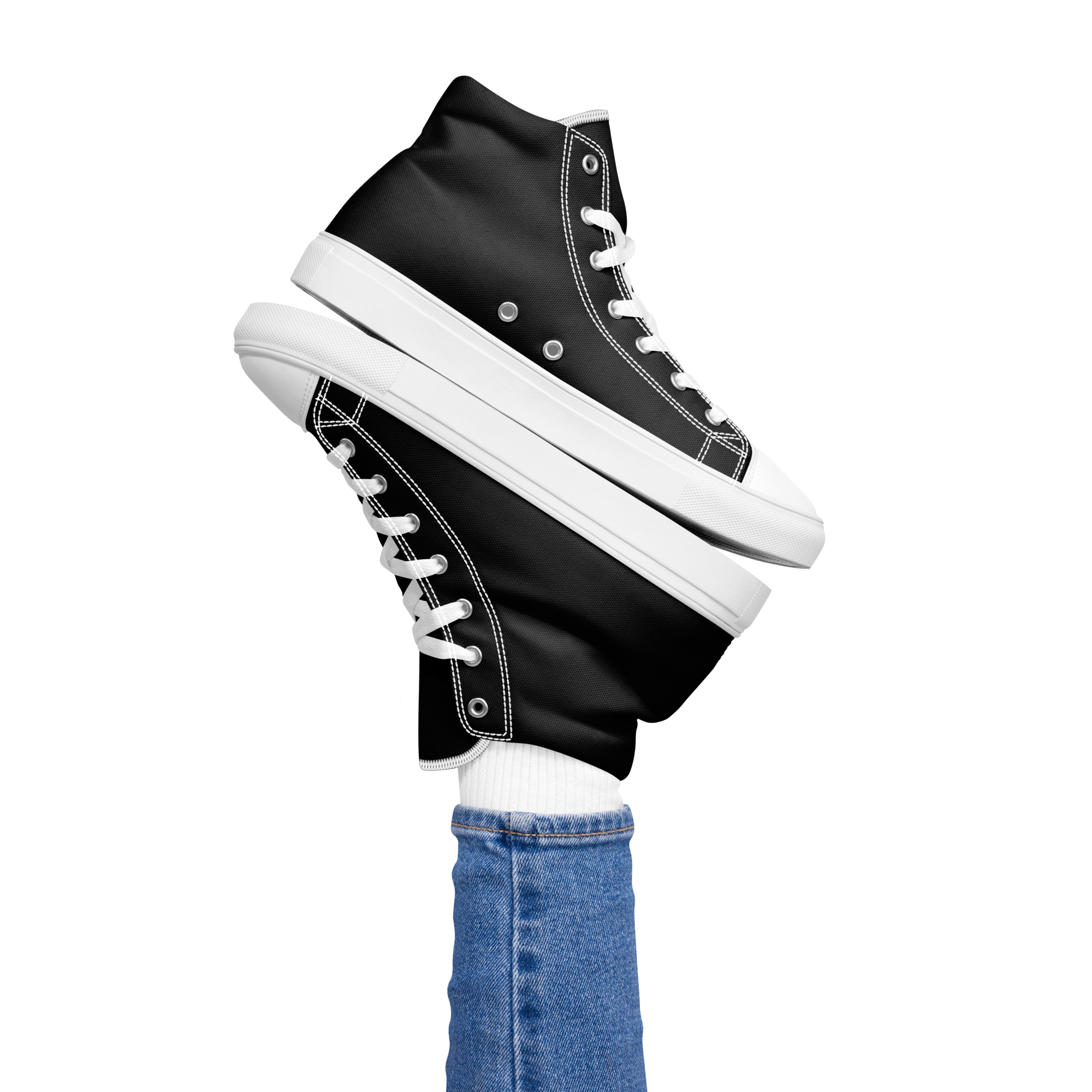 Women’s high top canvas shoes - Harbor Black