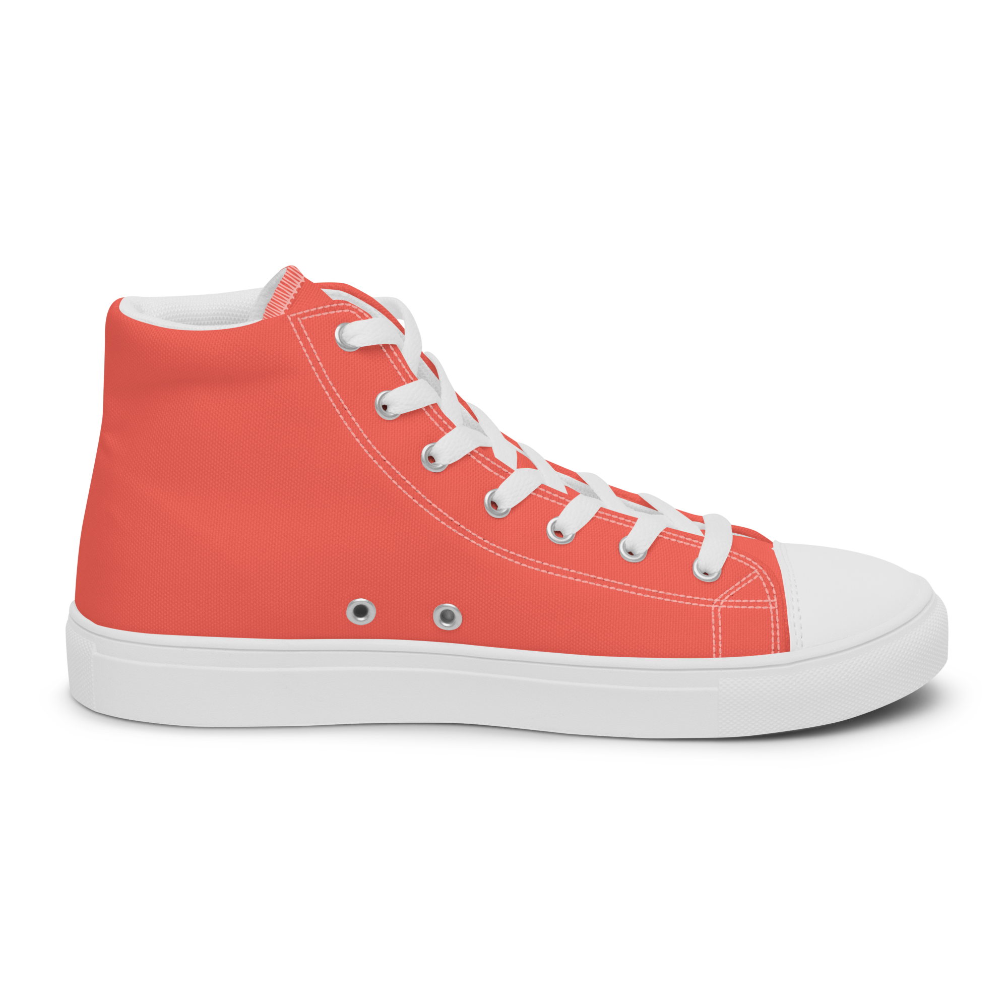 Women’s high top canvas shoes - Coral Red
