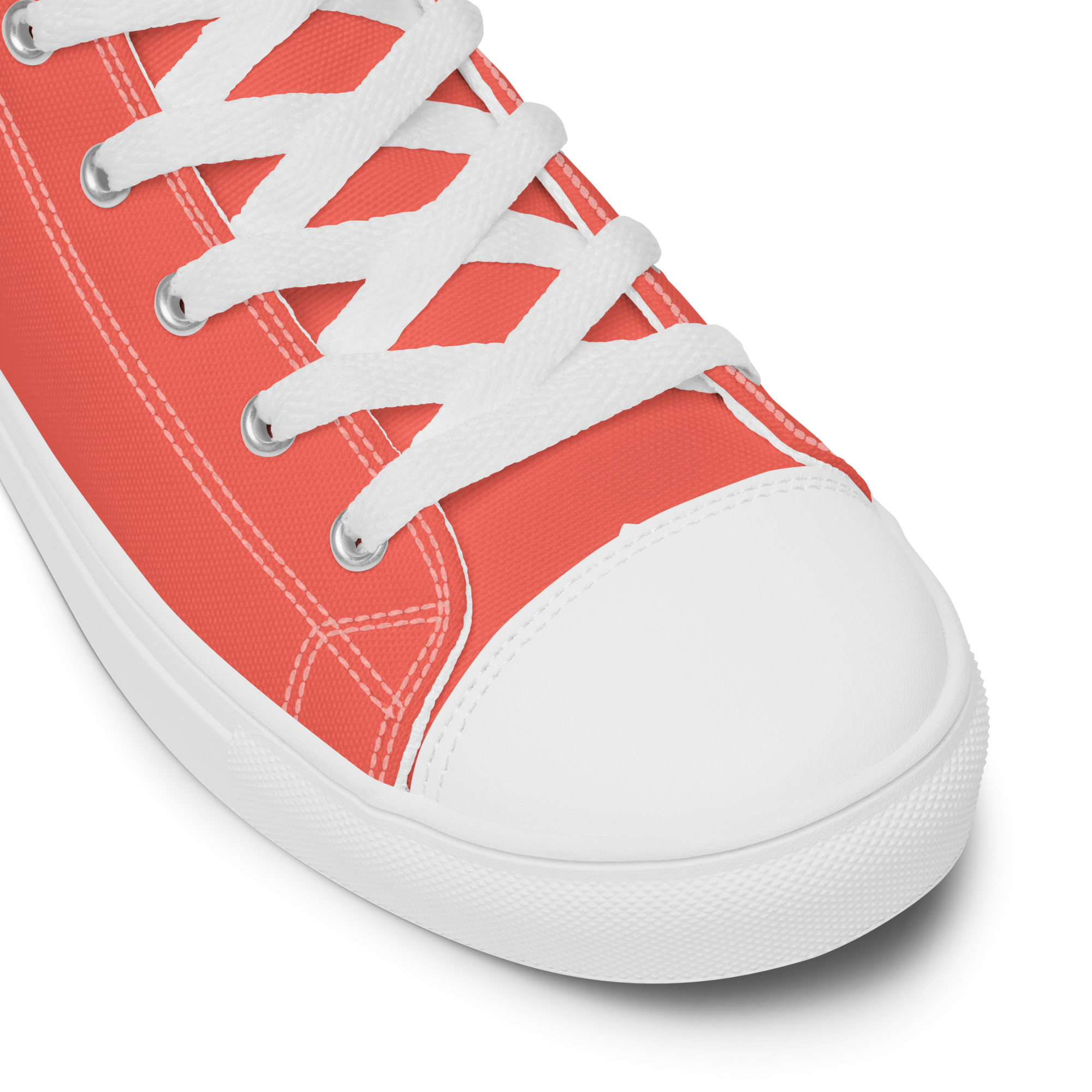 Women’s high top canvas shoes - Coral Red
