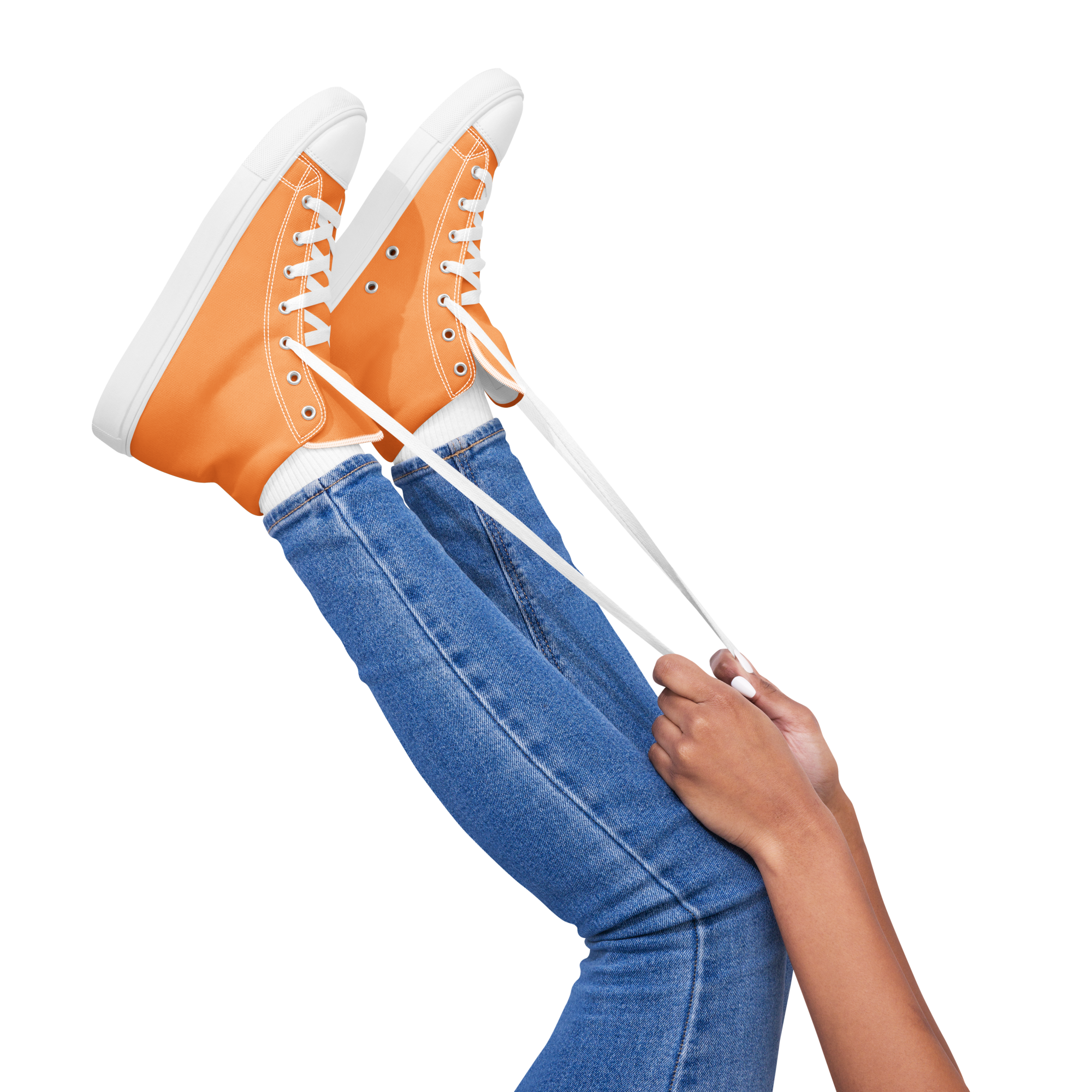 Women’s high top canvas shoes - Sunshine Orange